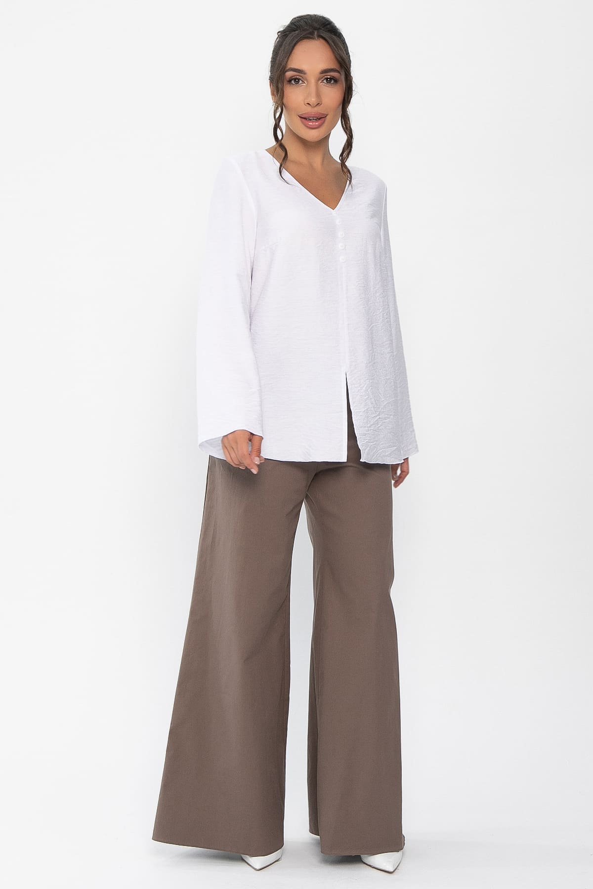 Блуза Римские каникулы (белая) Б13993-50М