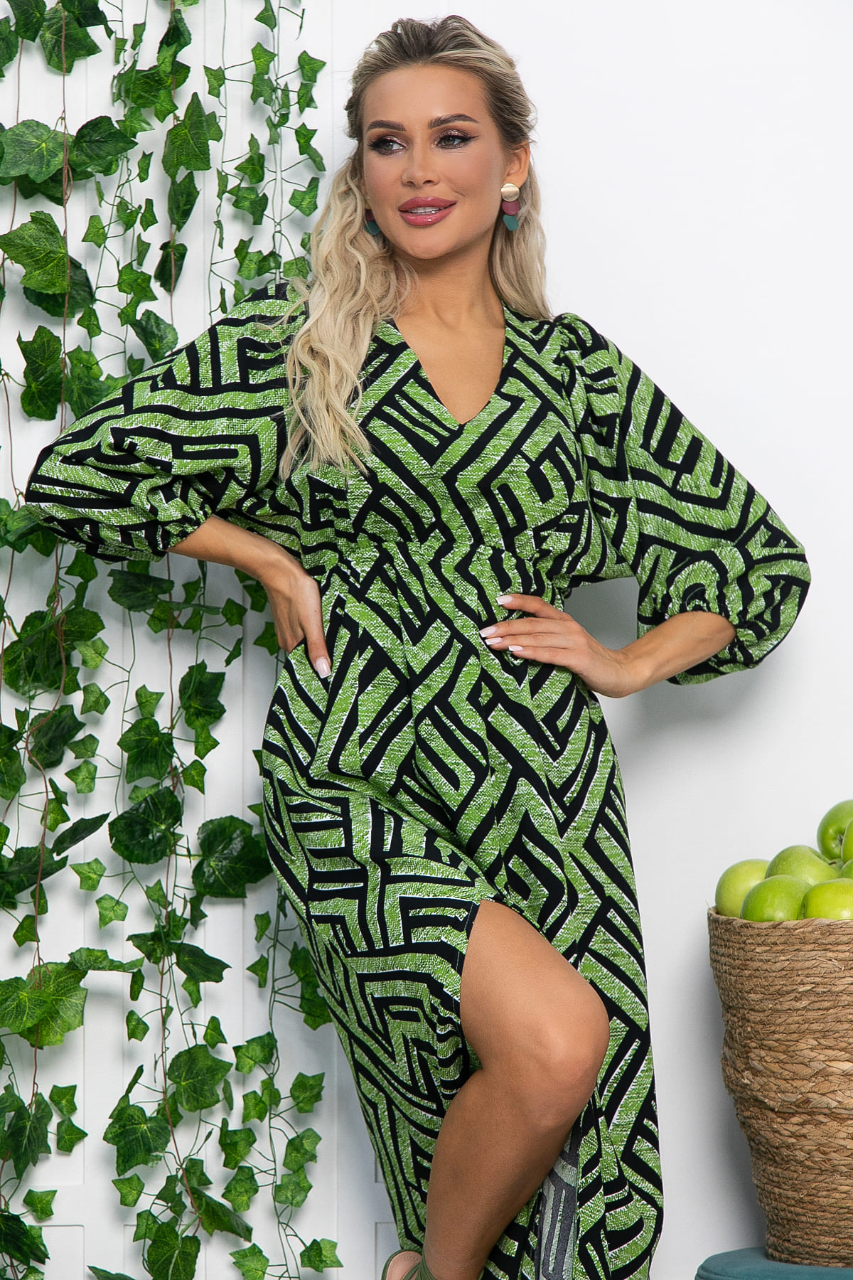 Платье Неповторимая (зеленое) П13640-33М