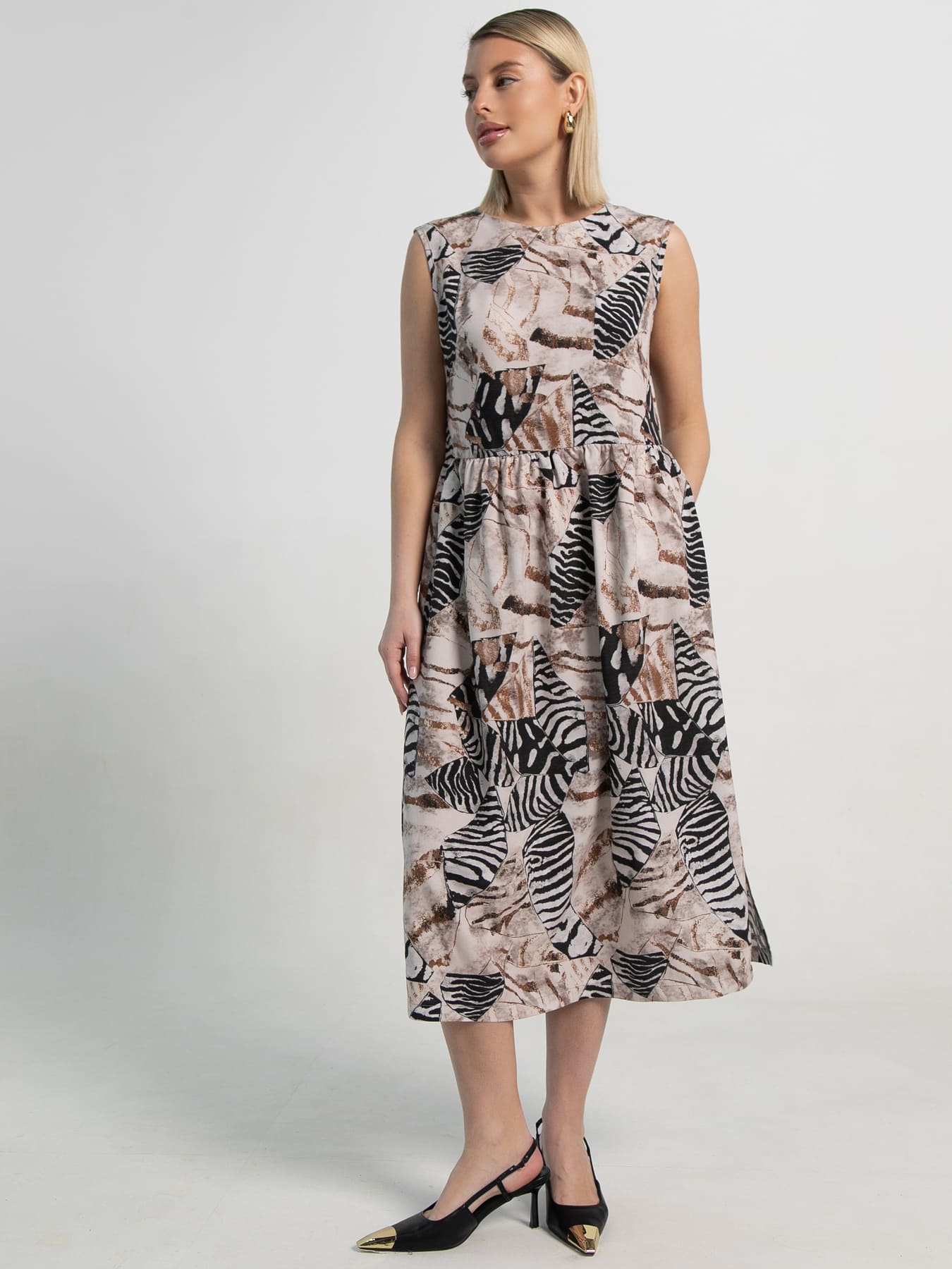 Платье Мелроз (бежевое) П15519-25М