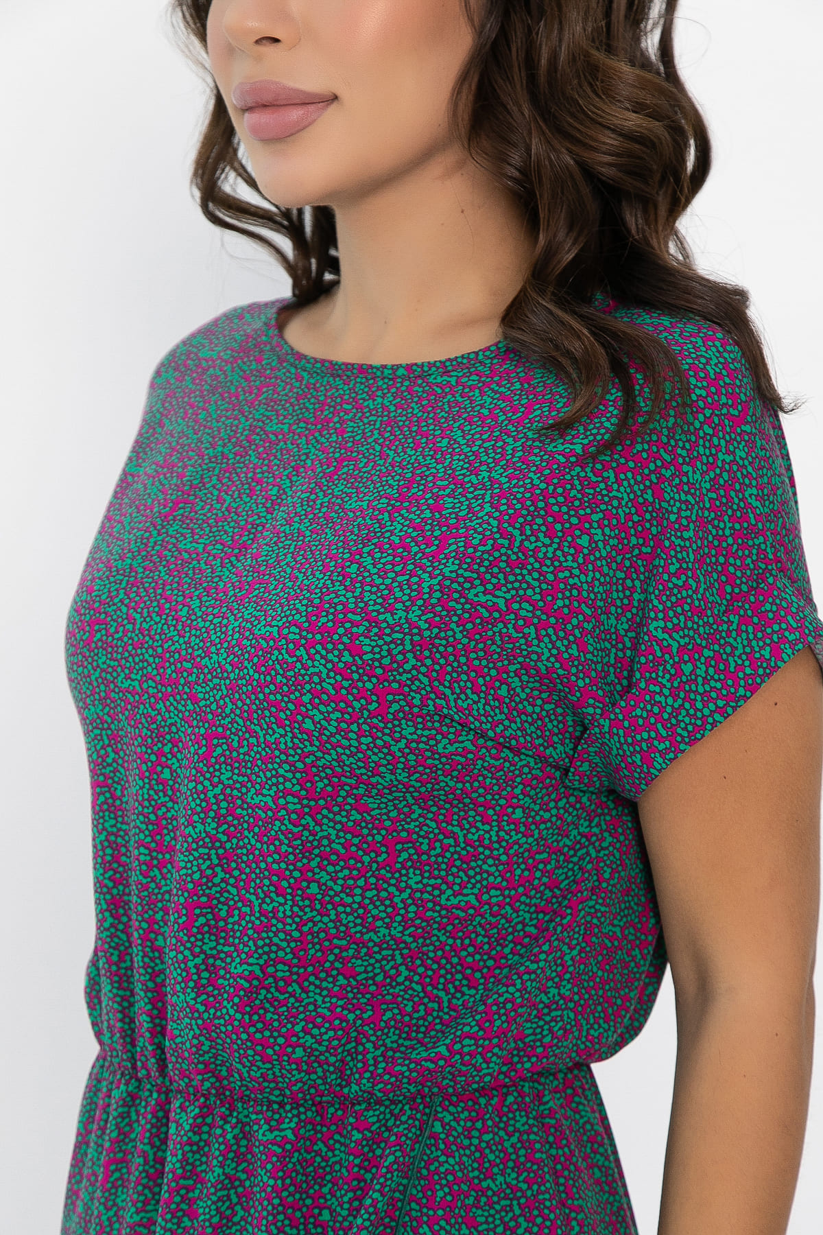 Платье Небесная симфония (зелено-розовое) П14082-12М