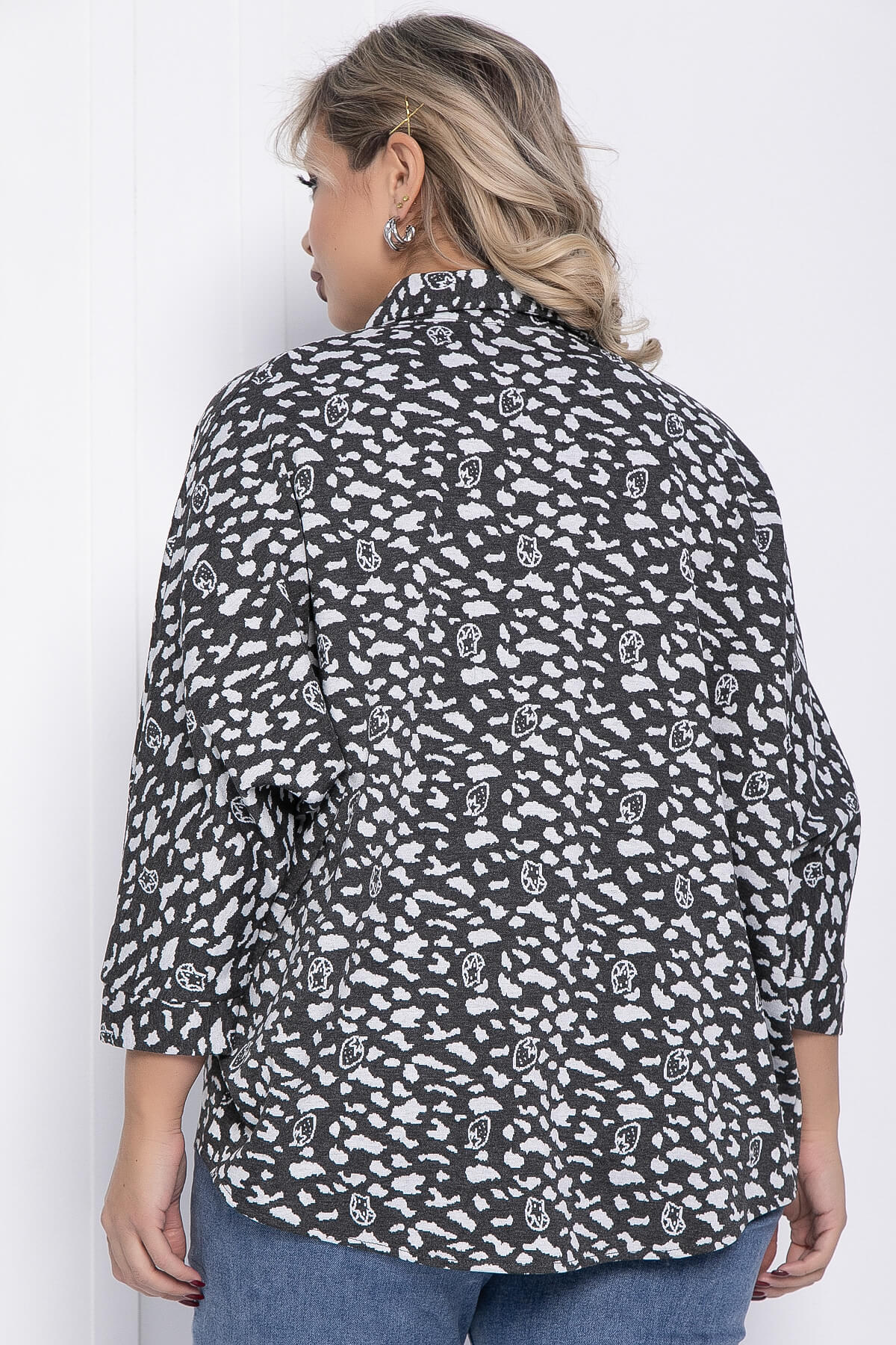 Рубашка Сладкий поцелуй (серая) Б12330-4