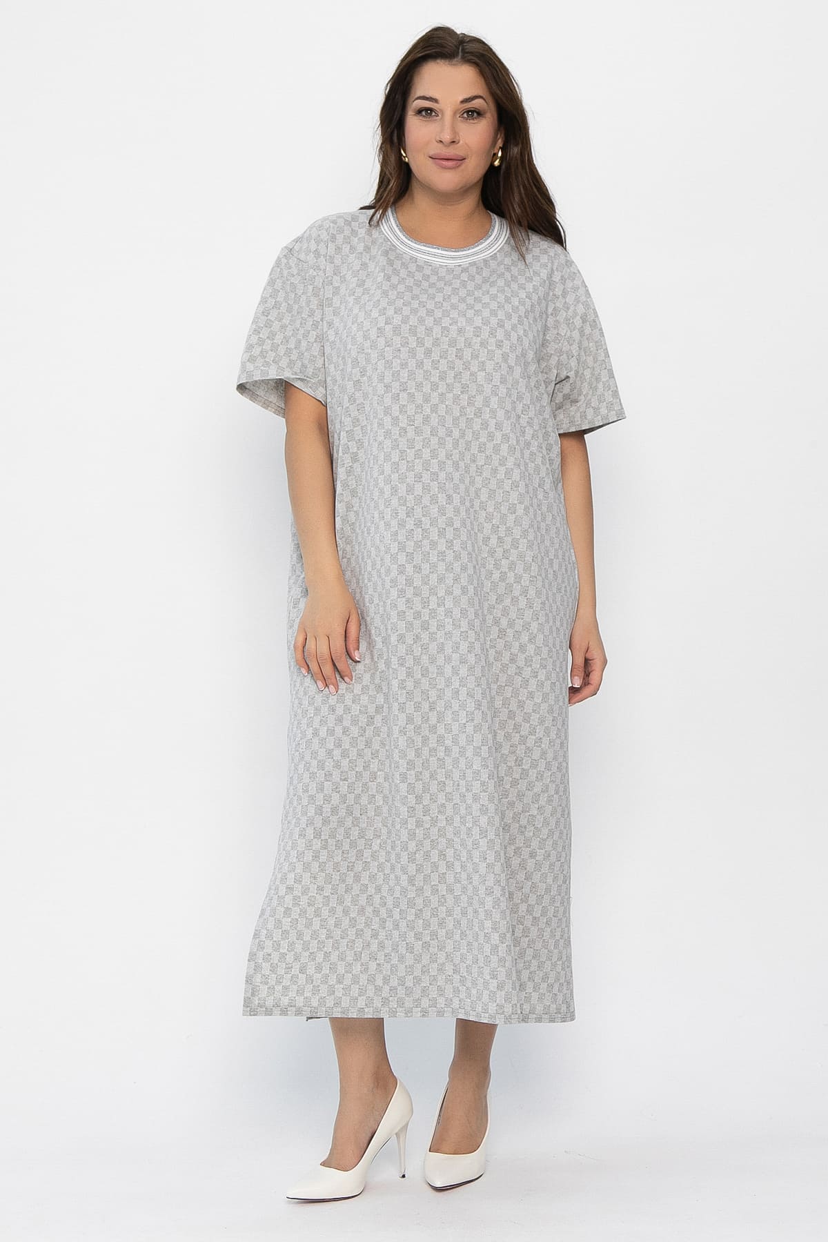 Платье Ривьера (серое) П13866-1М