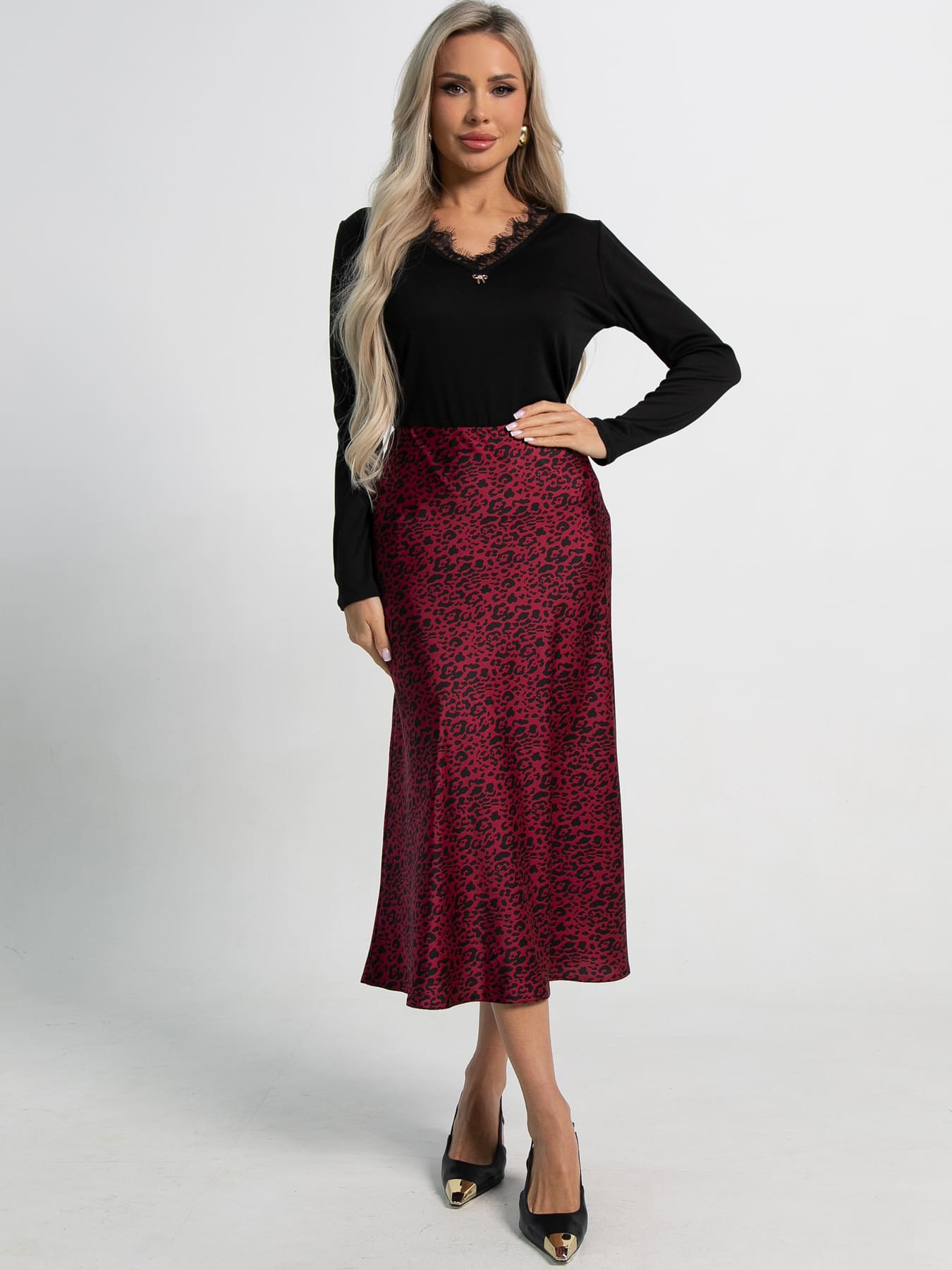 Юбка Фрезия (бордовая) Ю15421-16М