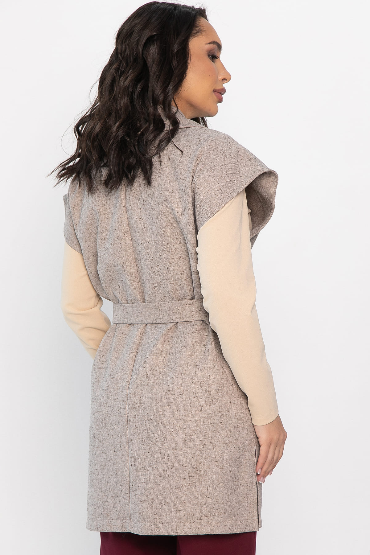 Жилет костюмный Жюлли (бежевый) Б14487-4М