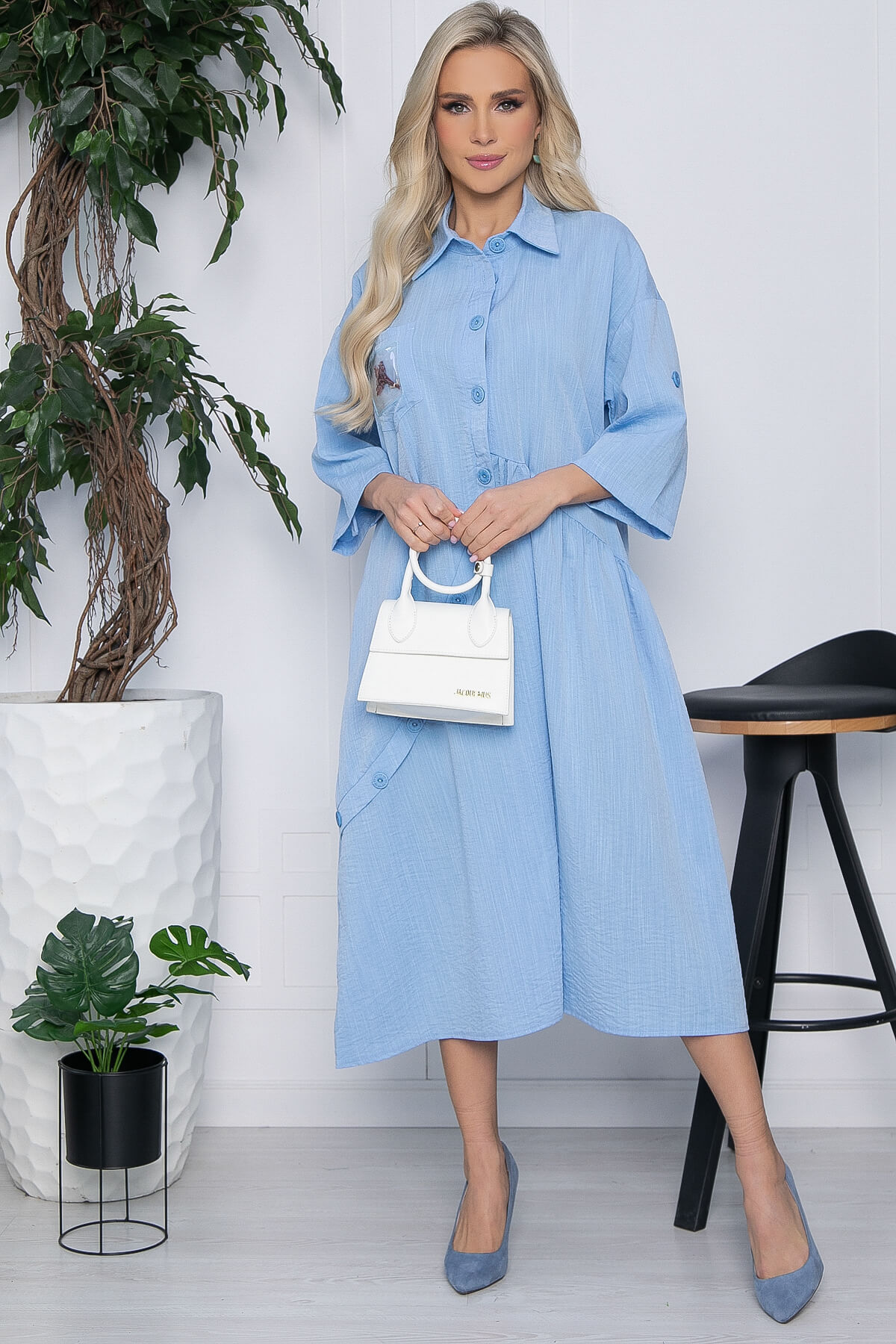 Платье Индира (голубое) П15684-5М