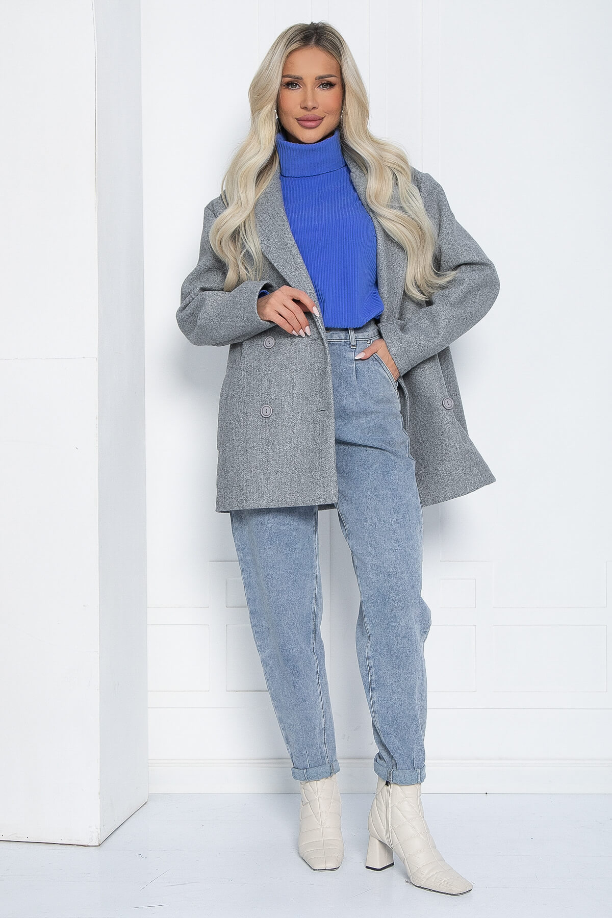 Пальто Я в теме (серое) Б12484-7