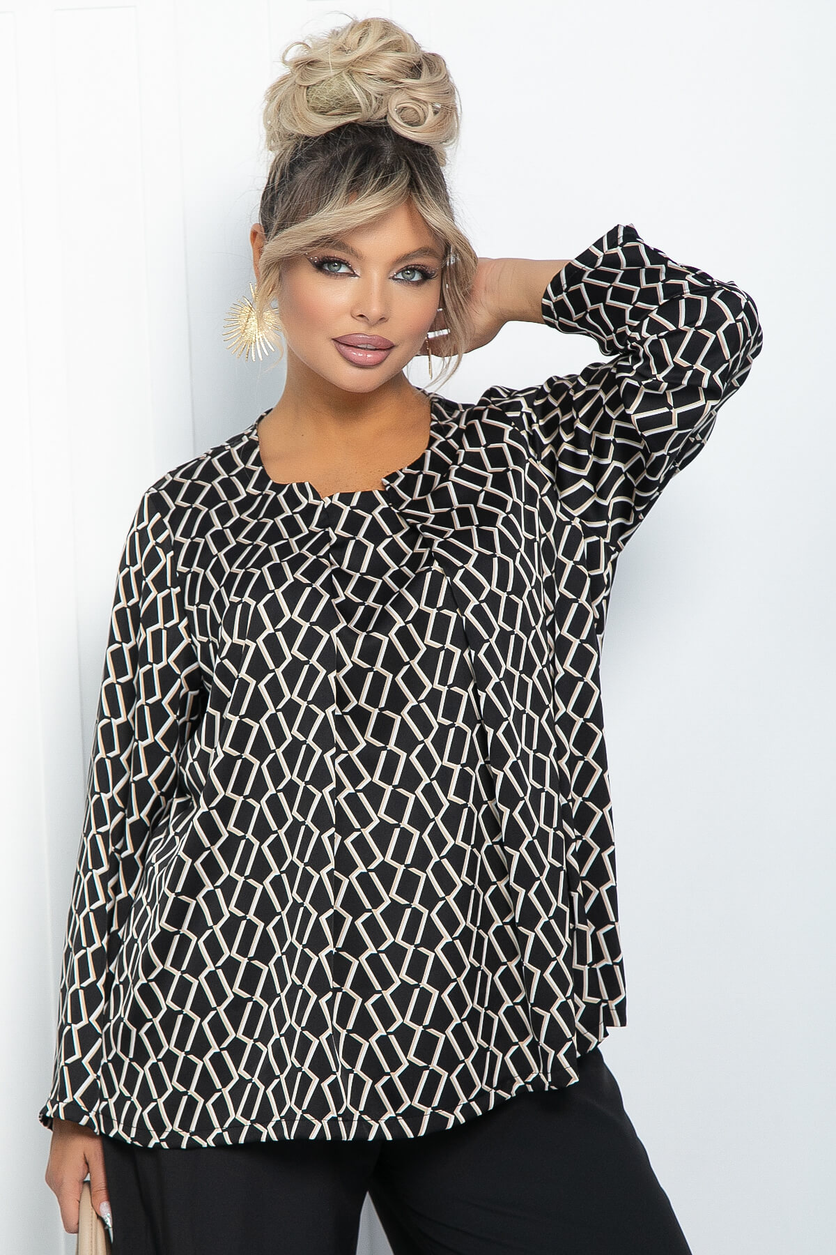 Блуза Ланта (черная) Б11845