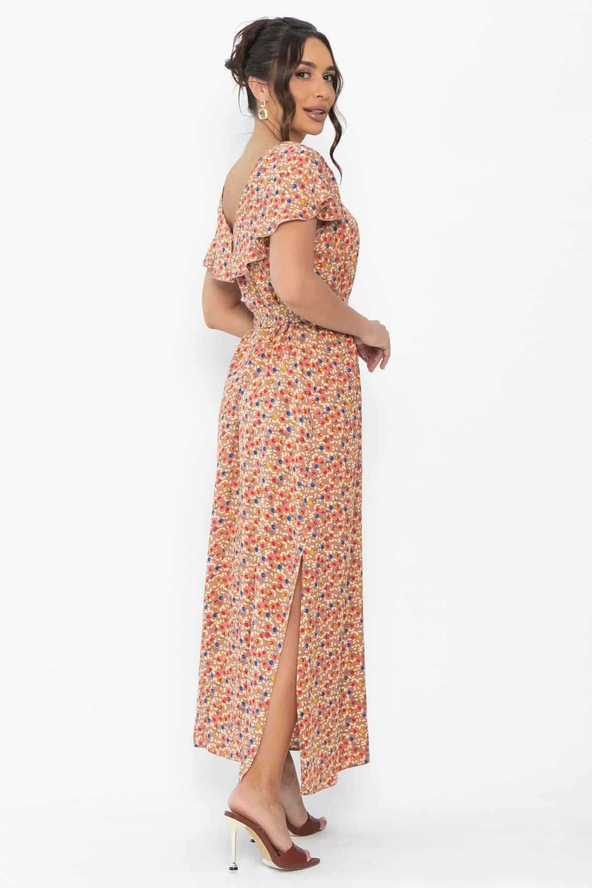 Платье Вечер свиданий (светло-коричневое) П13882-16М