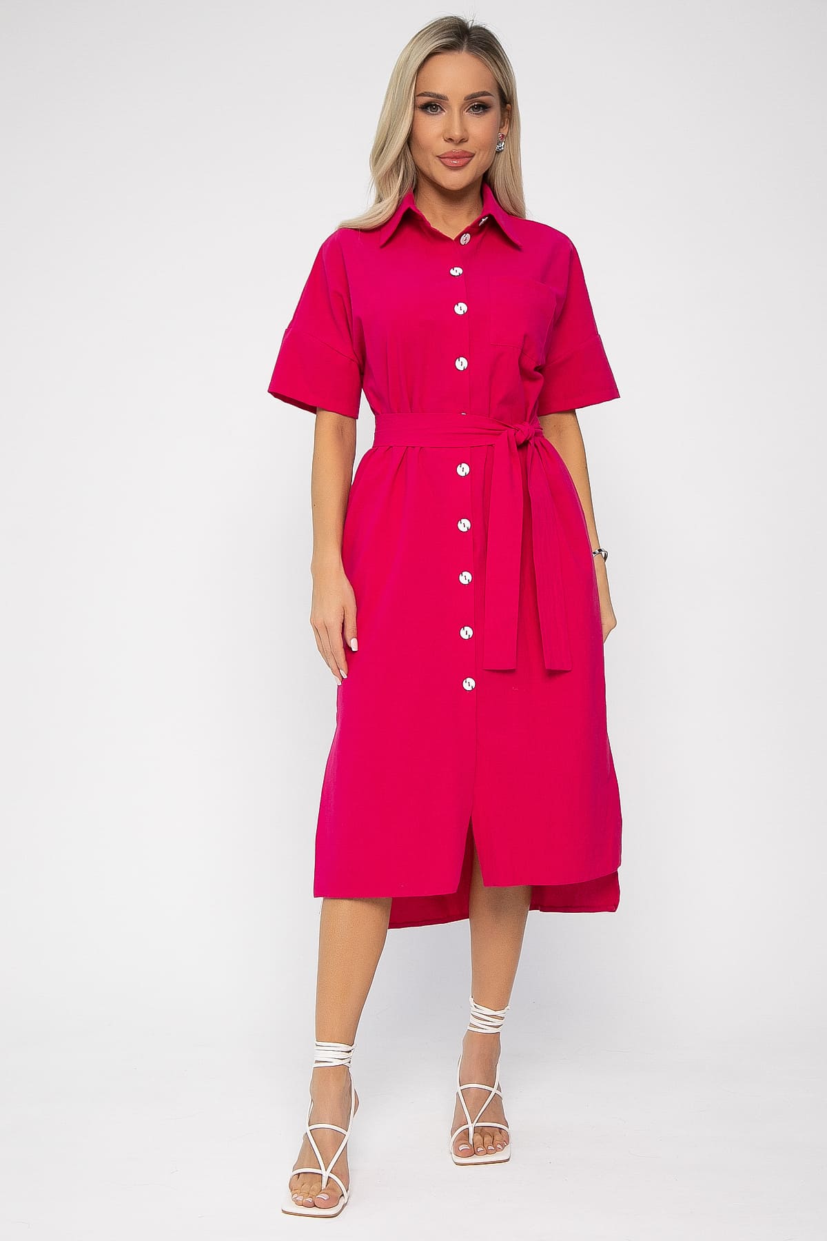 Платье Фруктовый коктейль (фуксия) П13589-18М