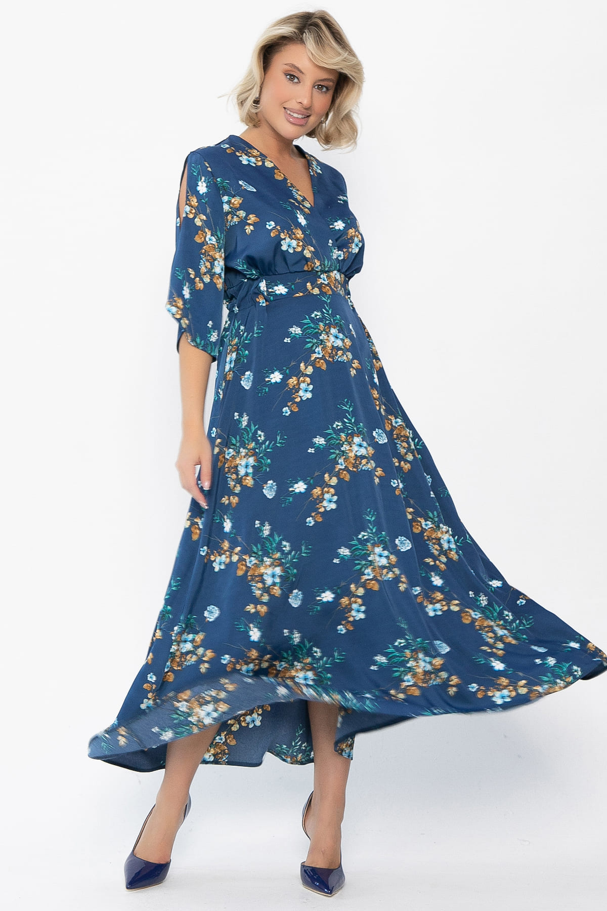 Платье Летнее вдохновение (джинс) П14145-1М