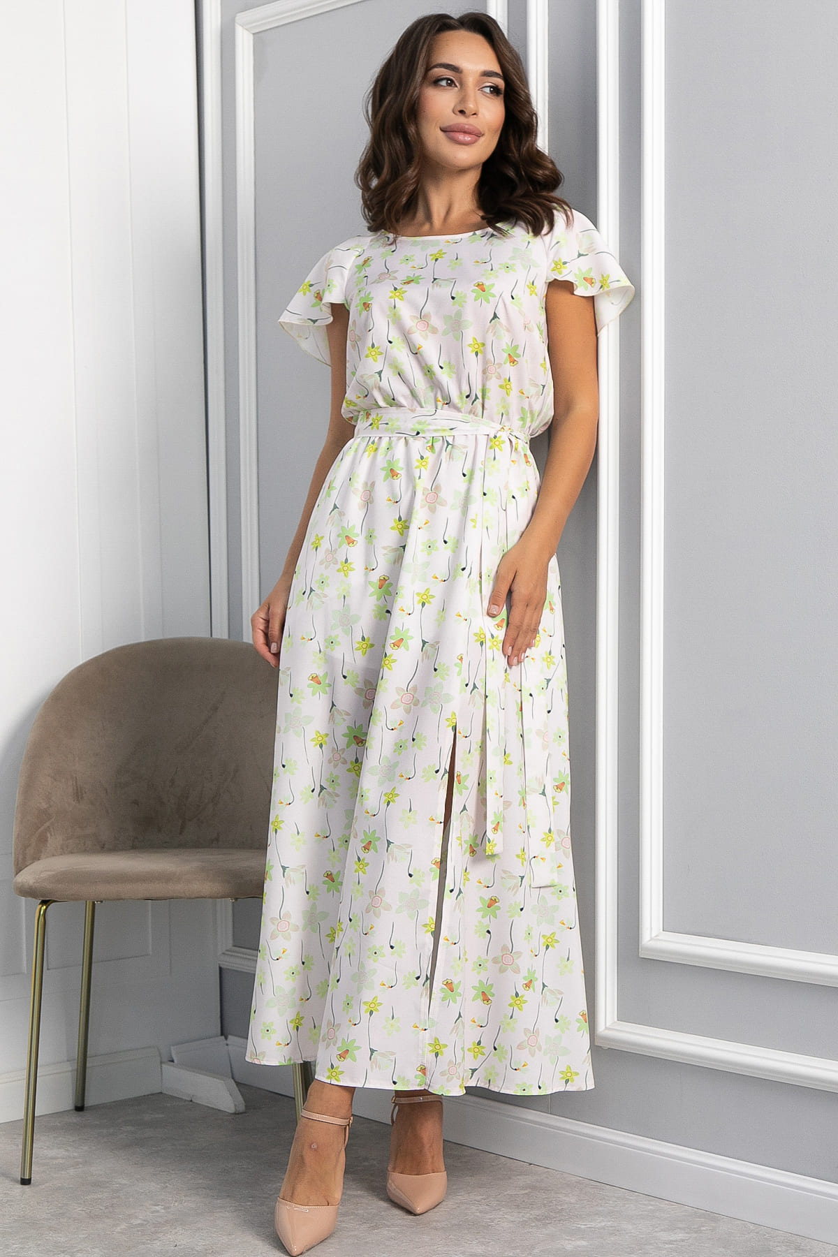 Платье Жара (молочное) П14025-16М