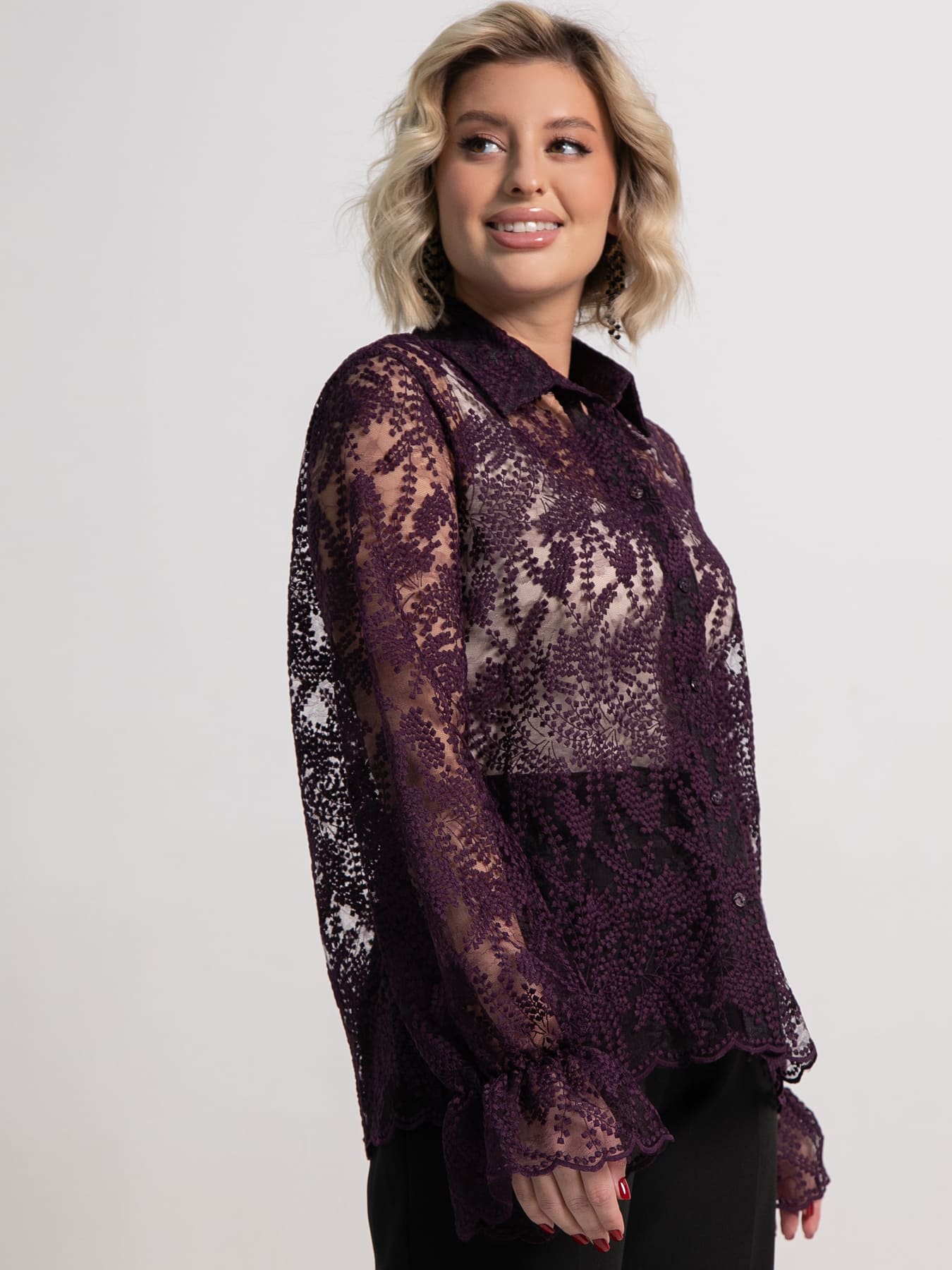 Блуза Изысканная (фиолетовая) Б15244-45М