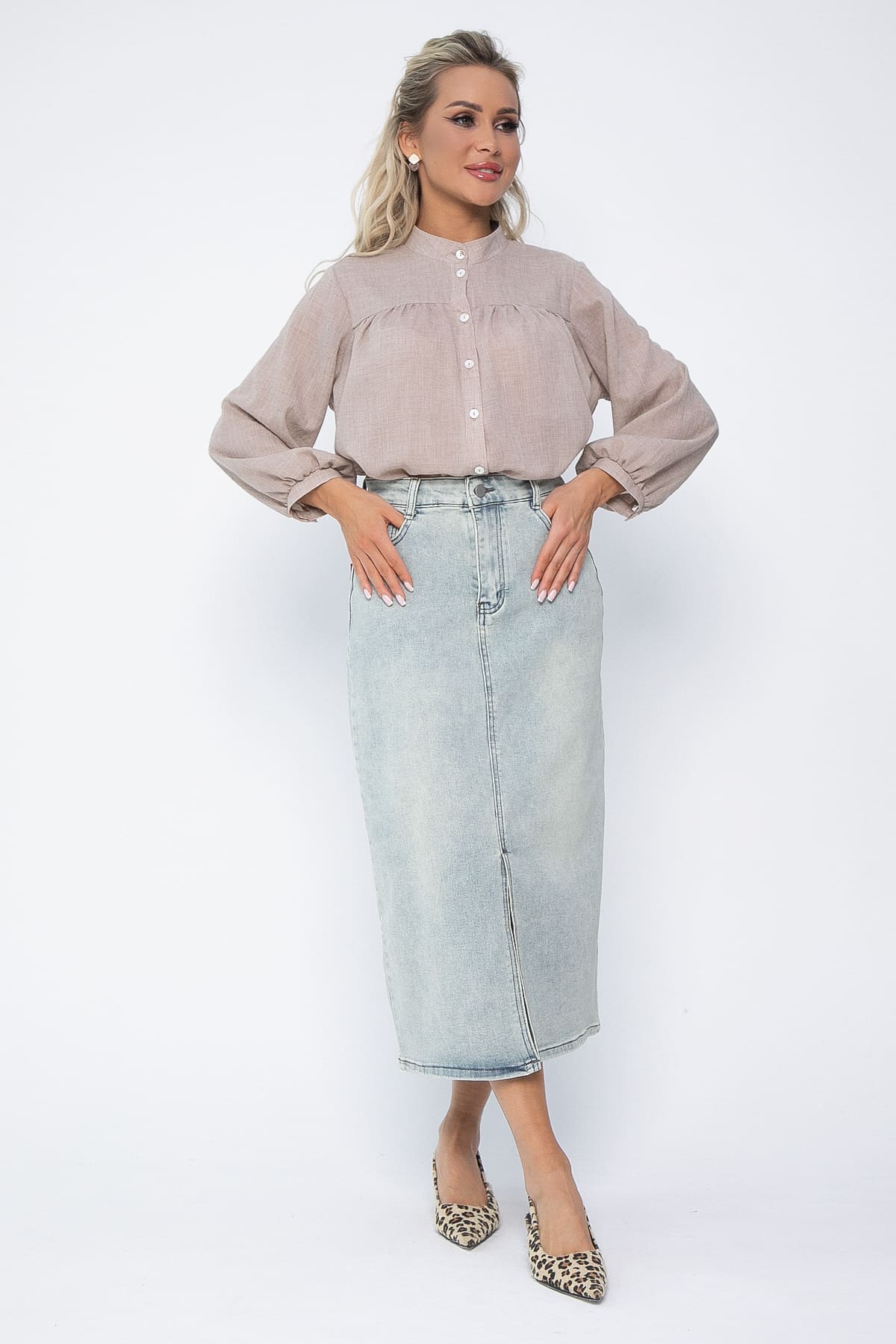 Юбка Мюнхен (голубо-зеленая) Ю13644-4М