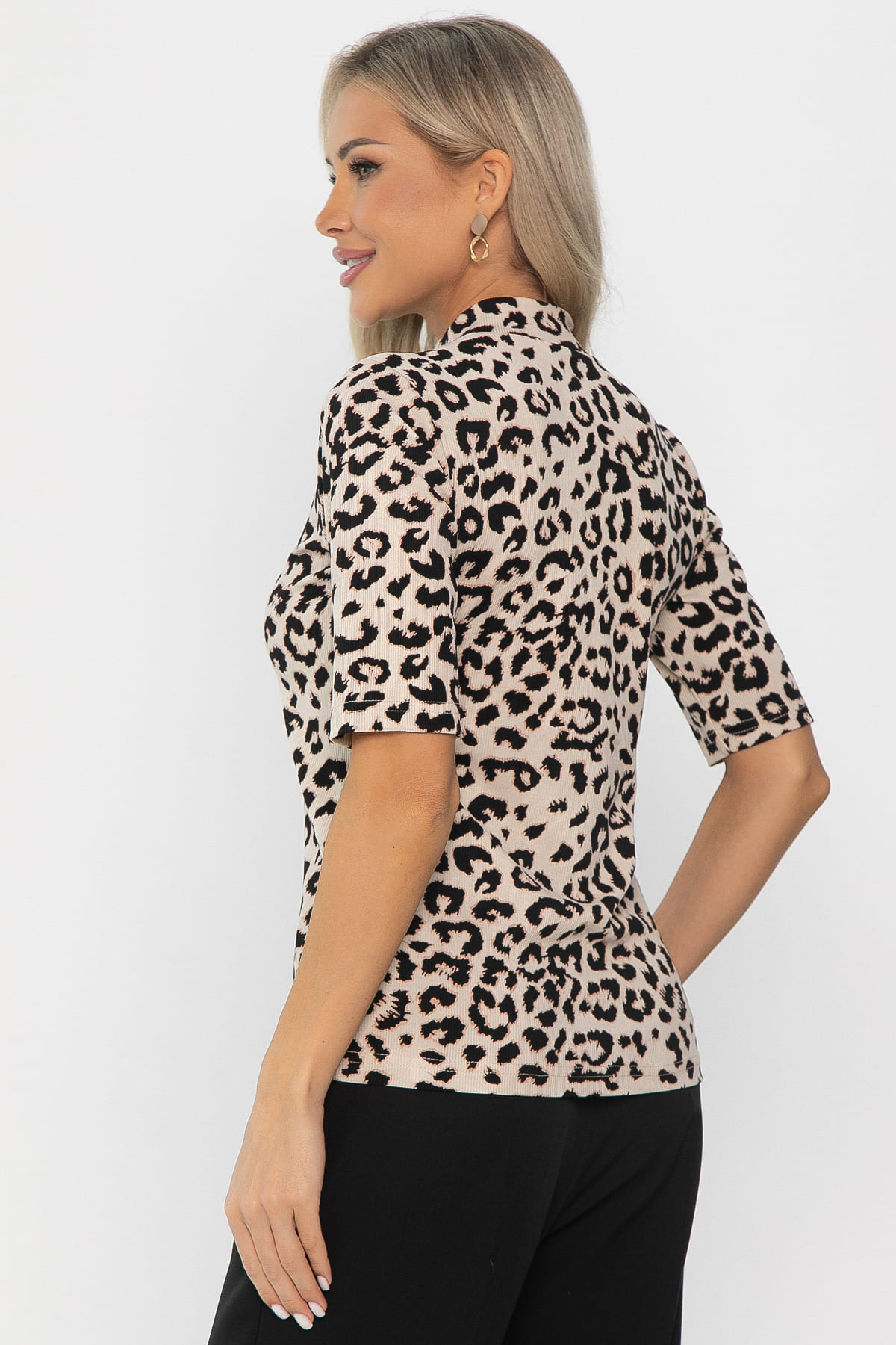 Блуза трикотажная Новый день НЬЮ (бежевая) Б14369-19М