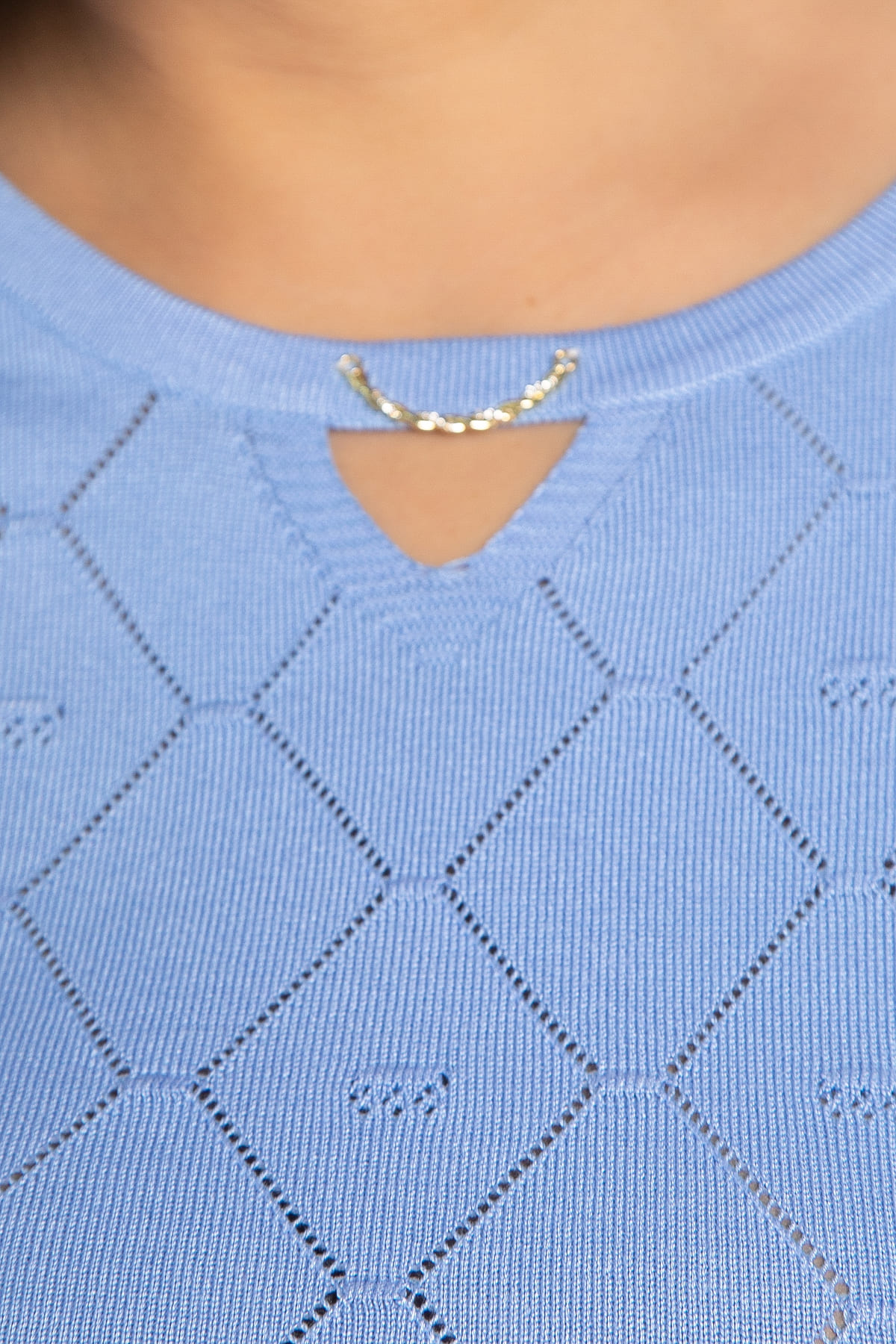 Блуза Нежный узор (голубая) Б14937-18М