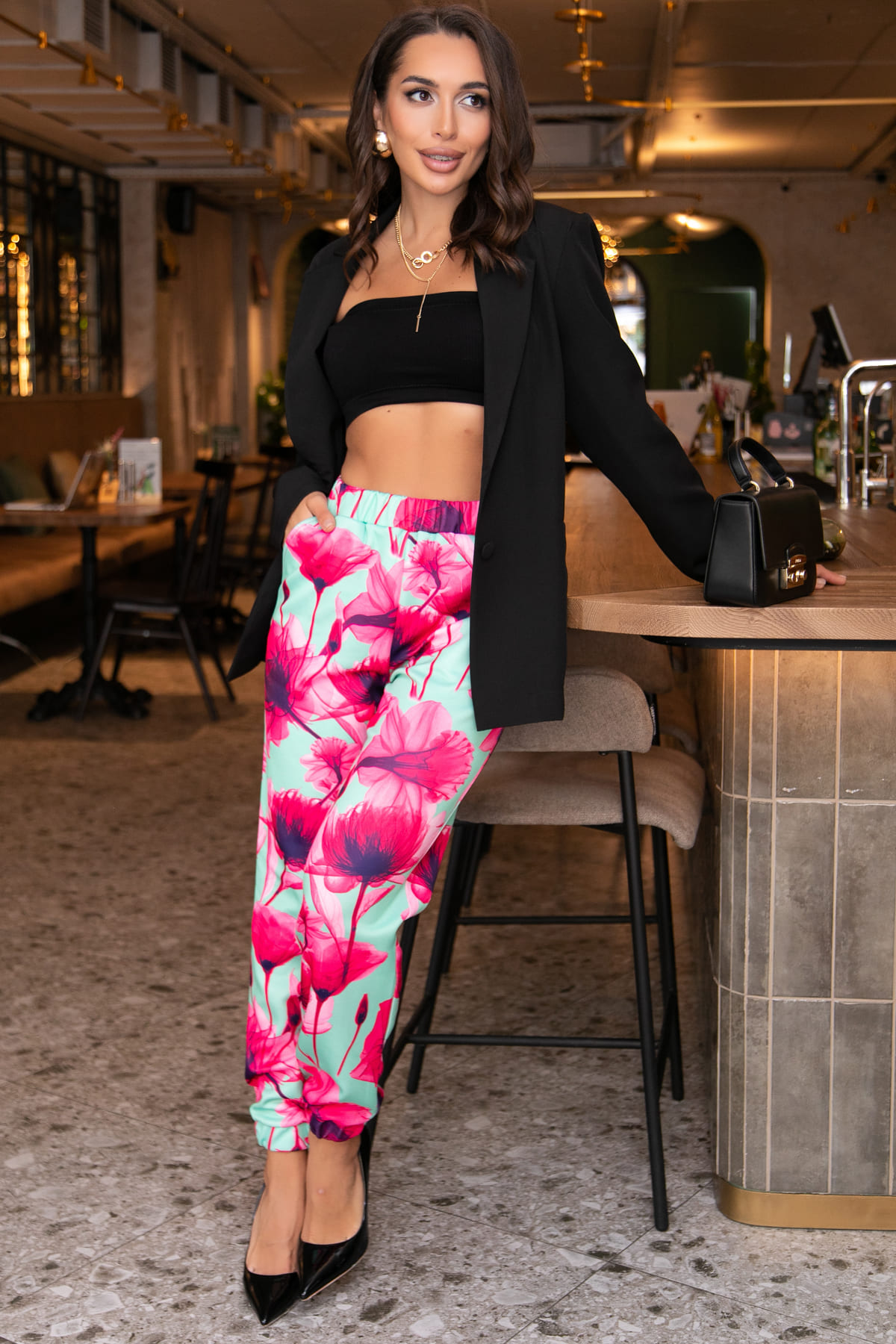 Костюм Бомба стиля (розово-мятный) К13142-6М