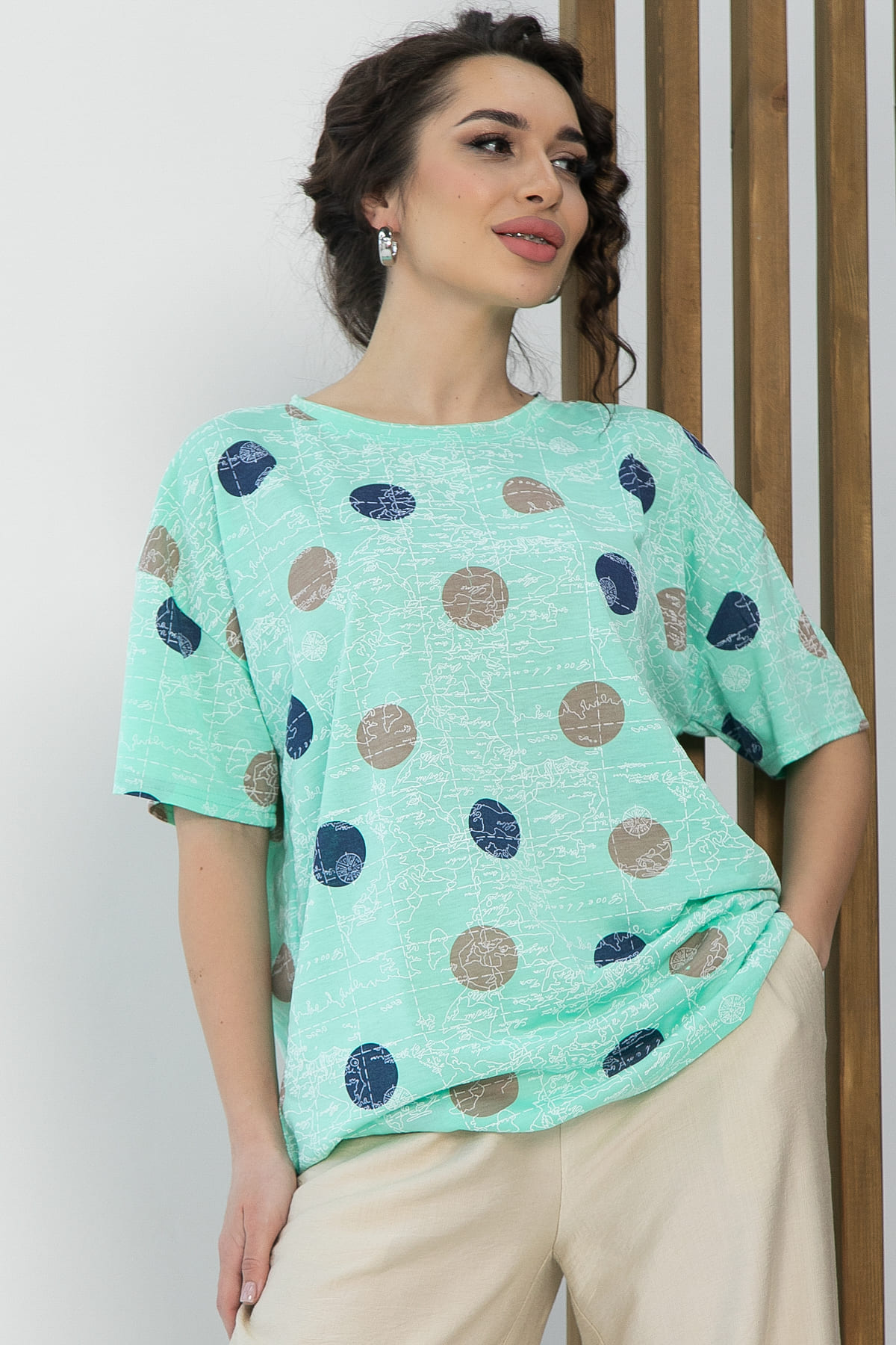 Блуза Тори (зеленая) Б13520-20М