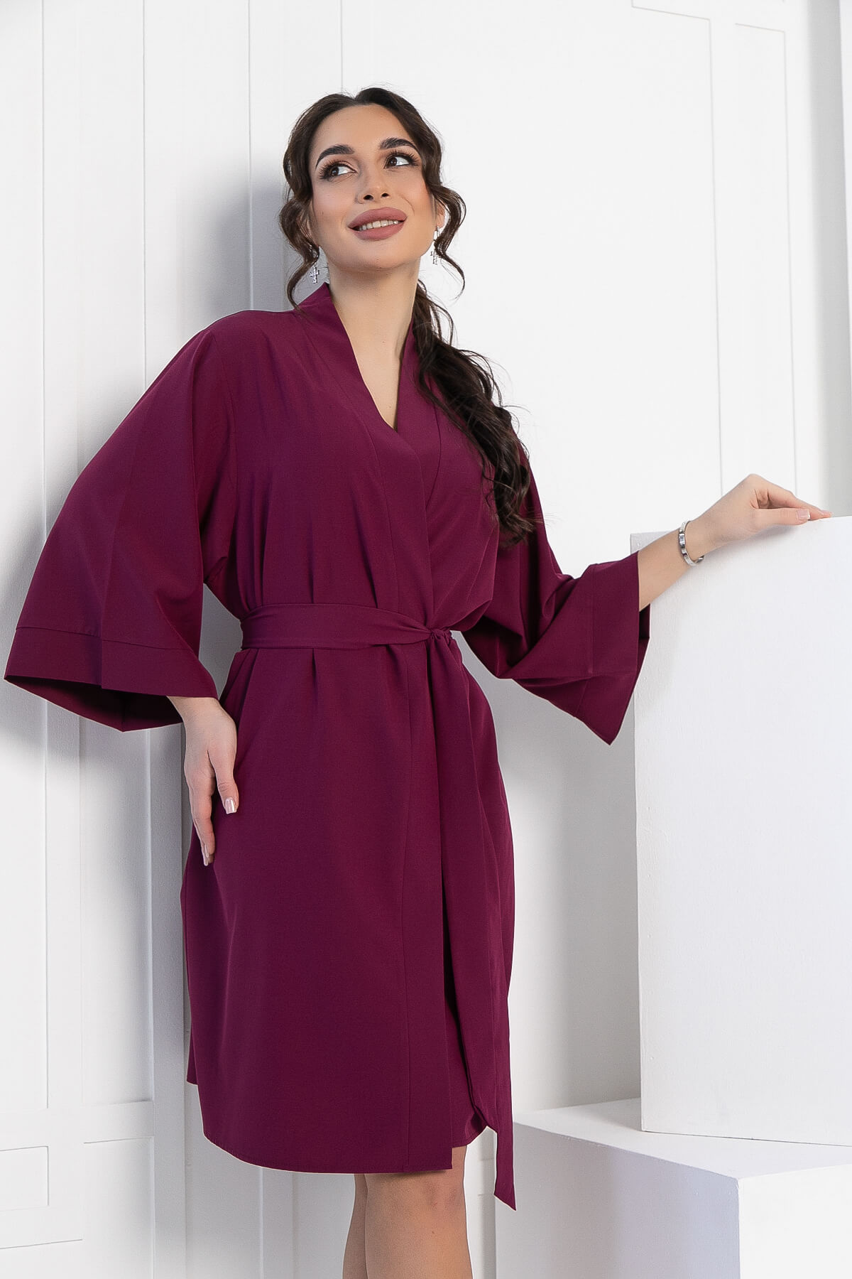 Халат Кимоно (бордовый) ДО12833-21