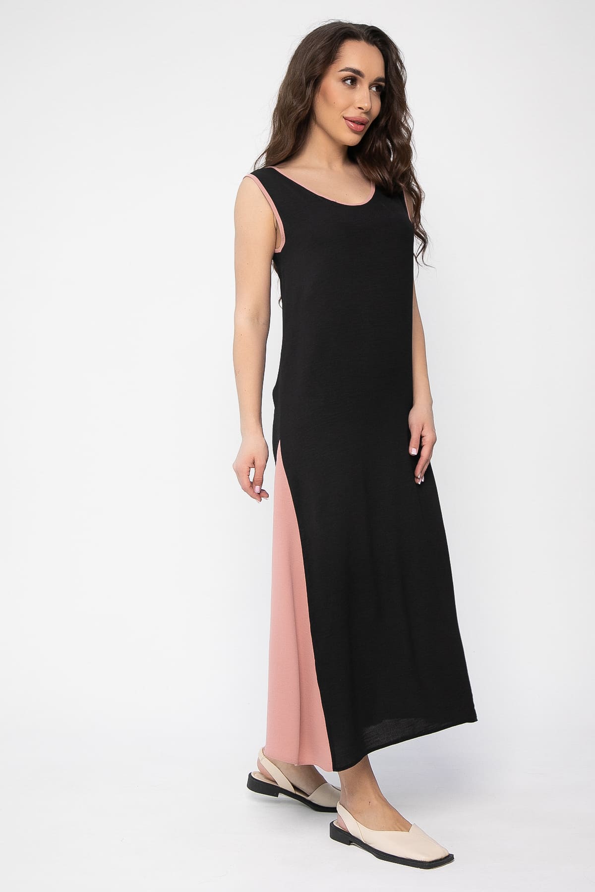 Сарафан Новый сезон (черно-розовый) П13630-10М