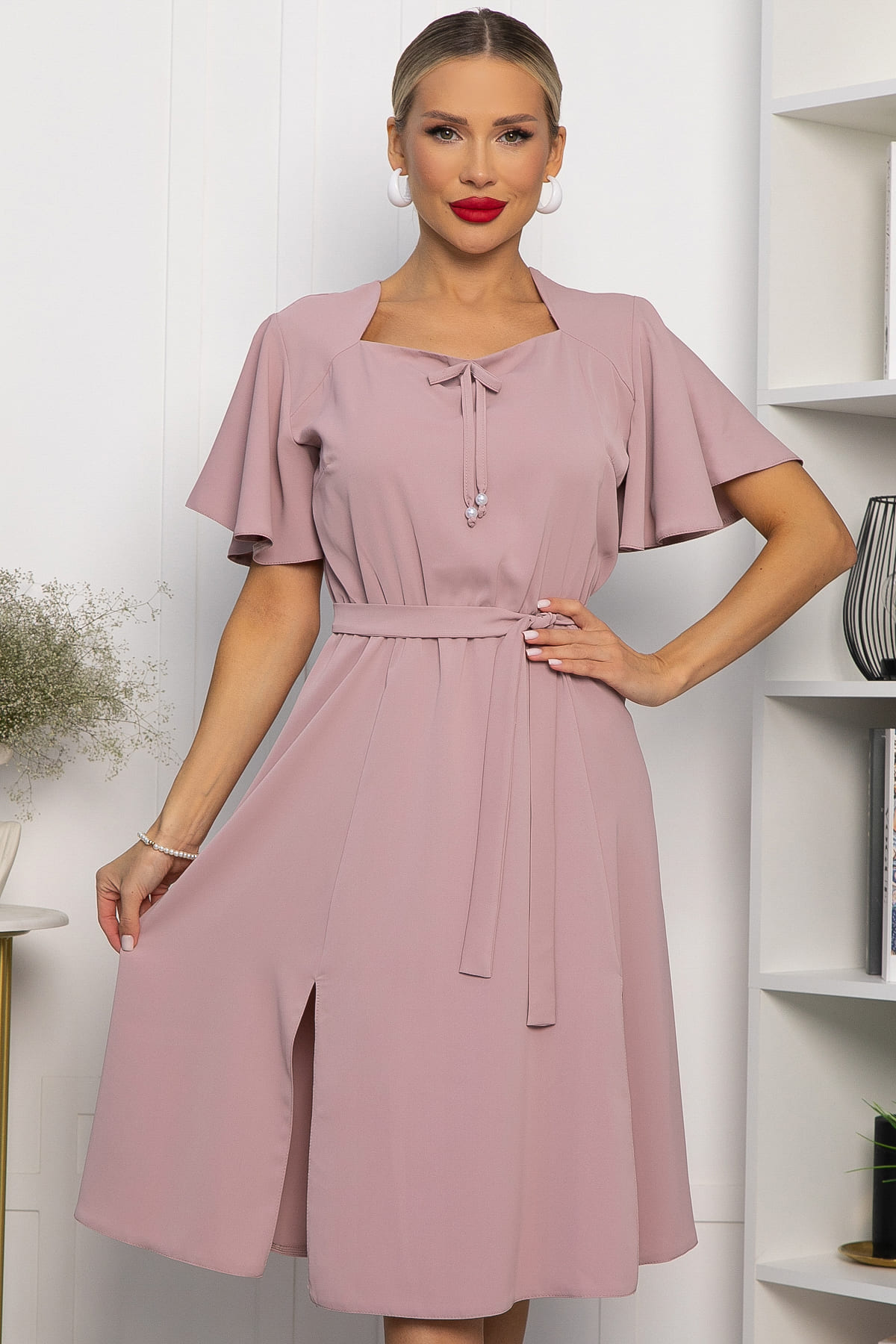 Платье Трепет любви (пудра) П13915-39М