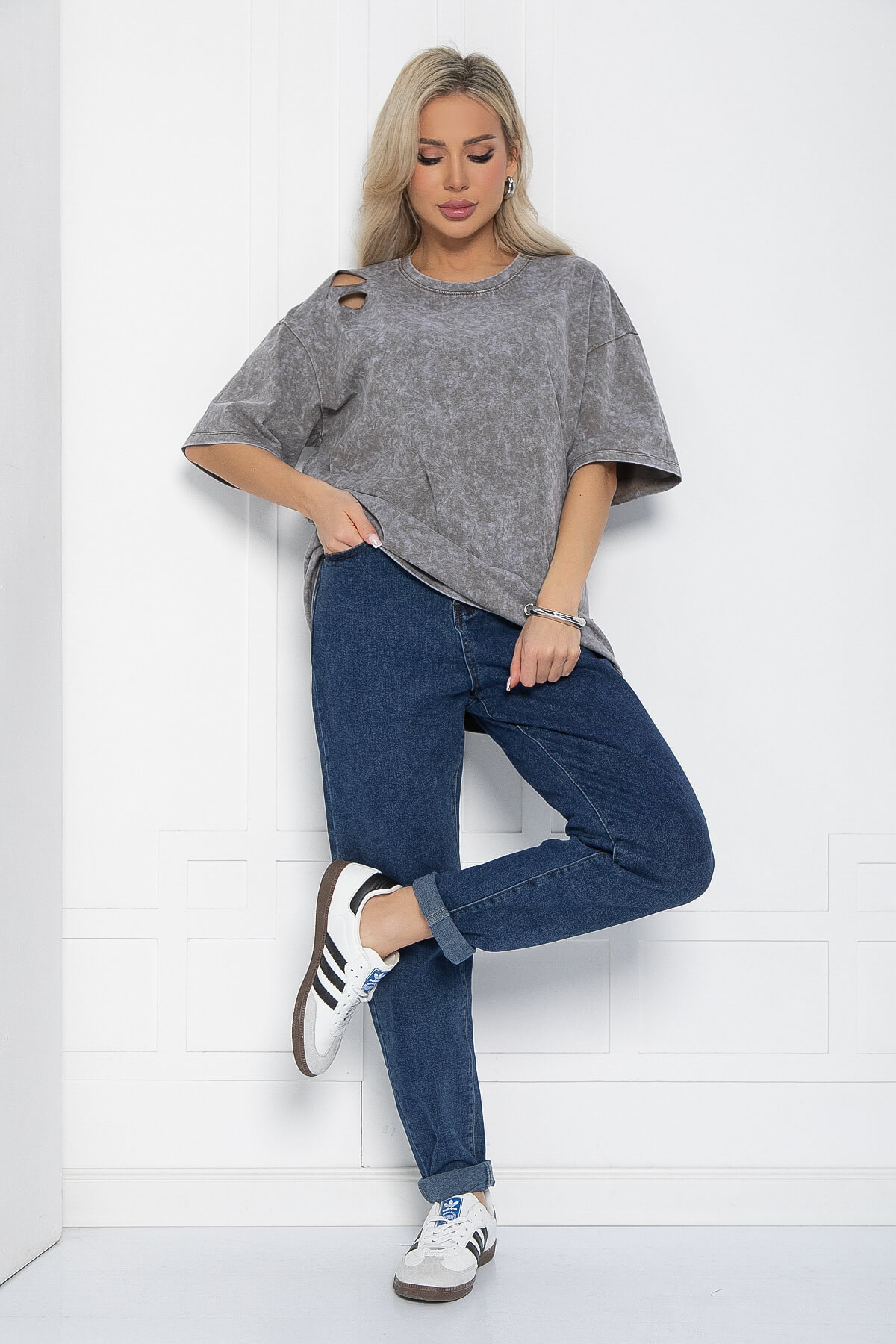 Футболка Микель (серая) Б12599-20