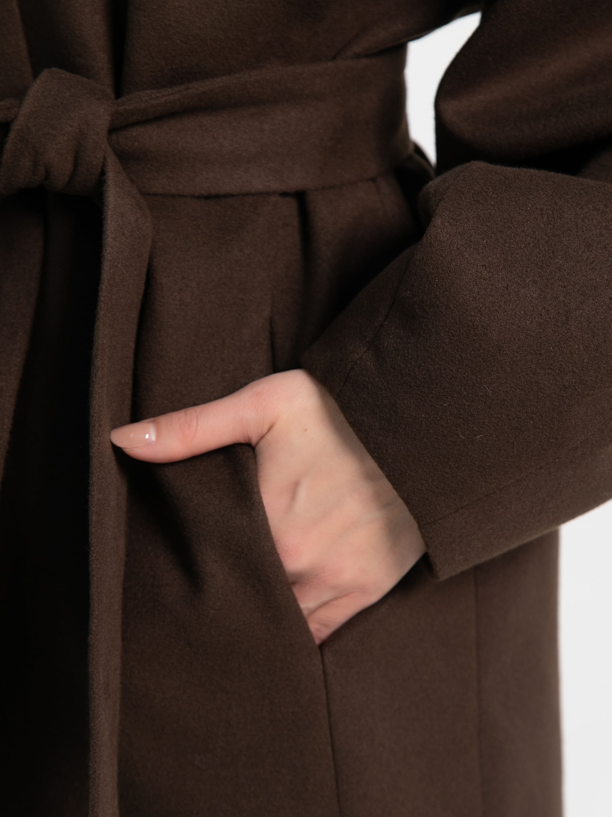 Пальто Мелания (горький шоколад) Б15185-5М