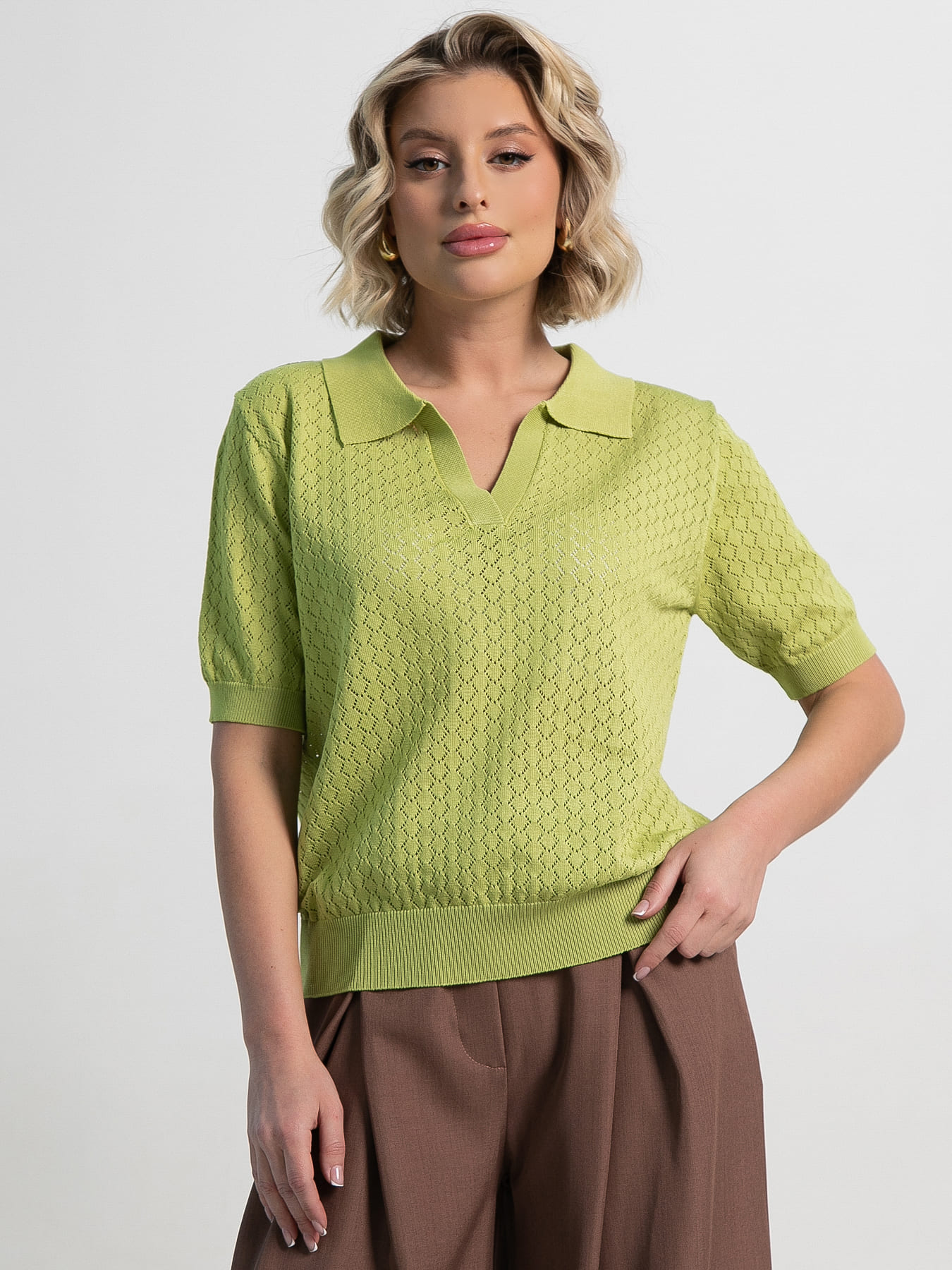 Поло Тихая роскошь (зеленое яблоко) Б15273-7М