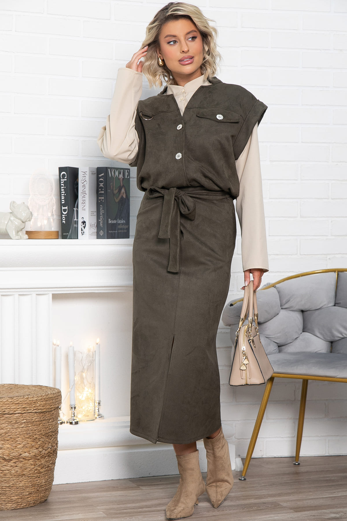 Жилет Лора (зеленый) Б15031-39М