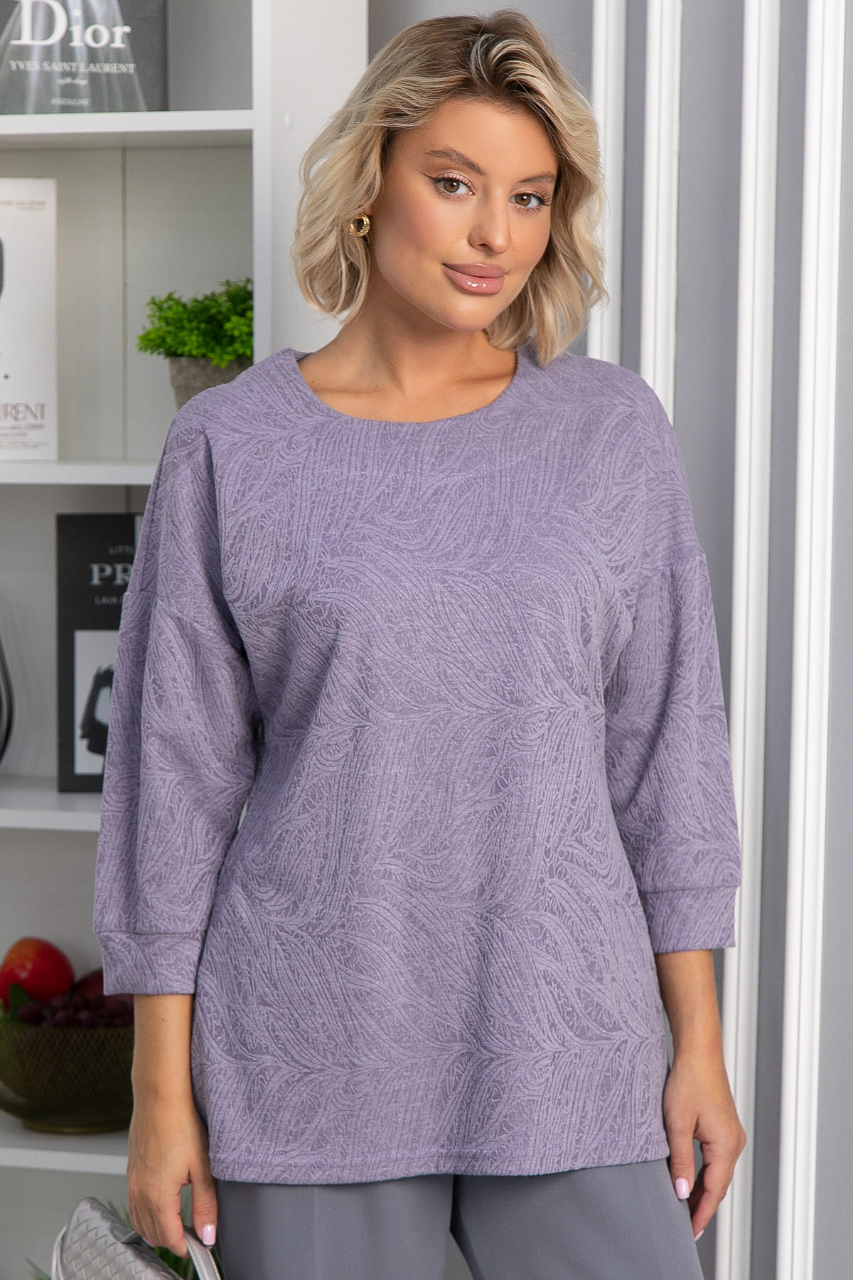 Джемпер В гармонии с собой (сиреневый) Б14313-48М