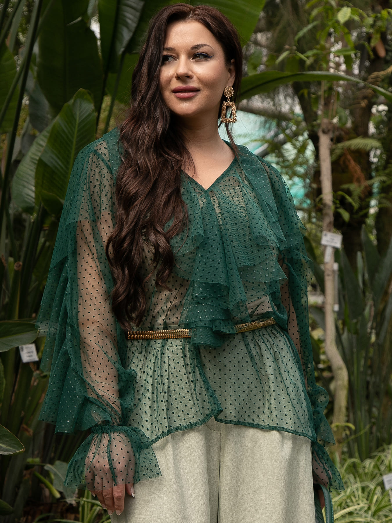 Блуза Диантус (зеленая) Б15548-39М