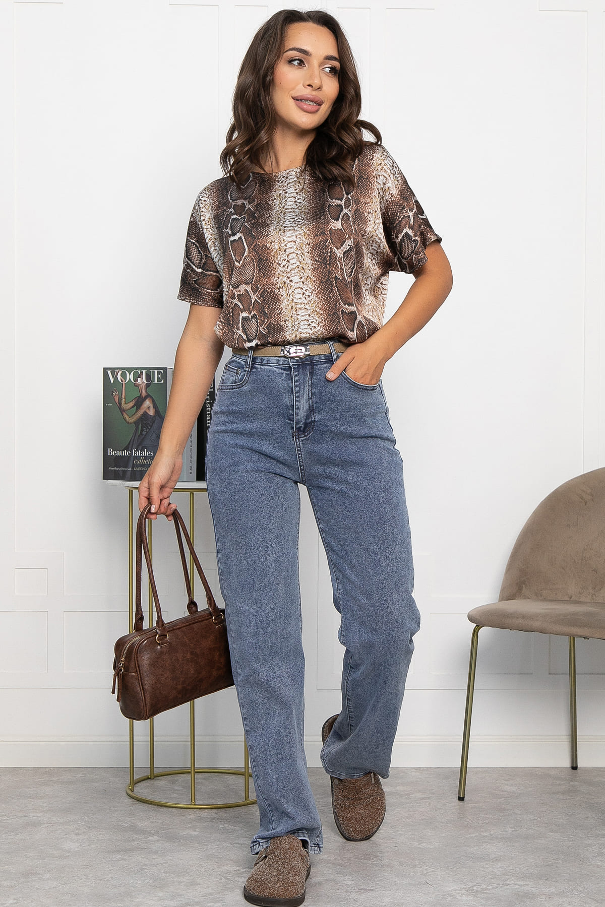 Блуза Морган (коричневая) Б14031-16М