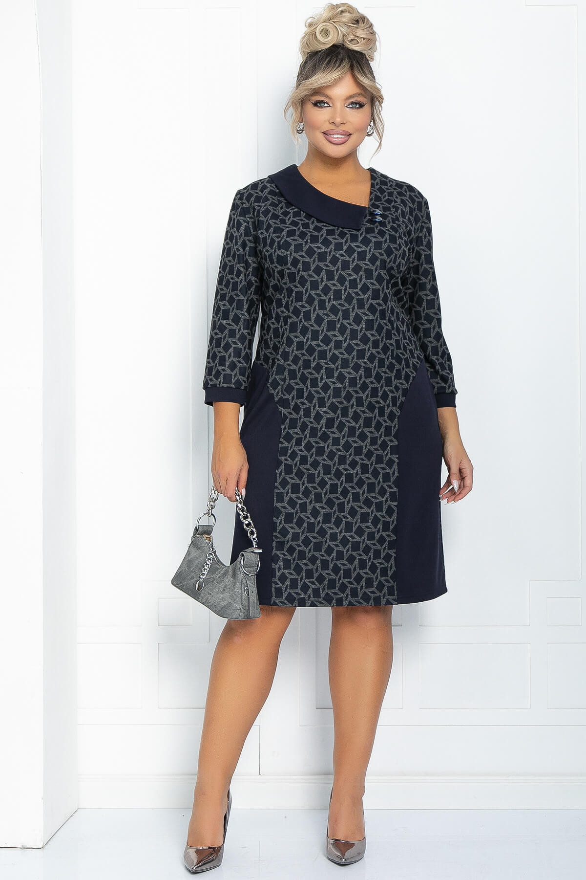 Платье Маргарет (синее) П11776