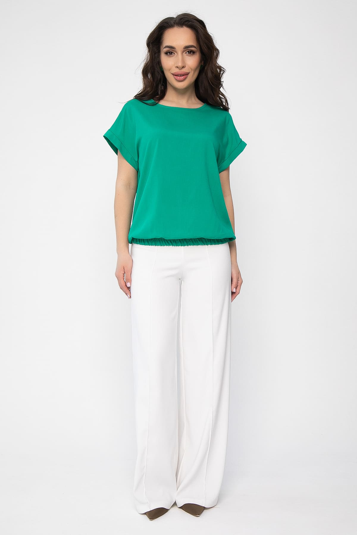 Блуза Леонора (зеленая) Б13600-25М