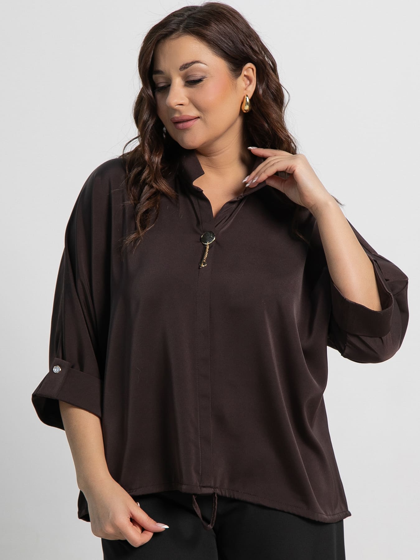 Блуза Серенада (шоколад) Б15134-24М
