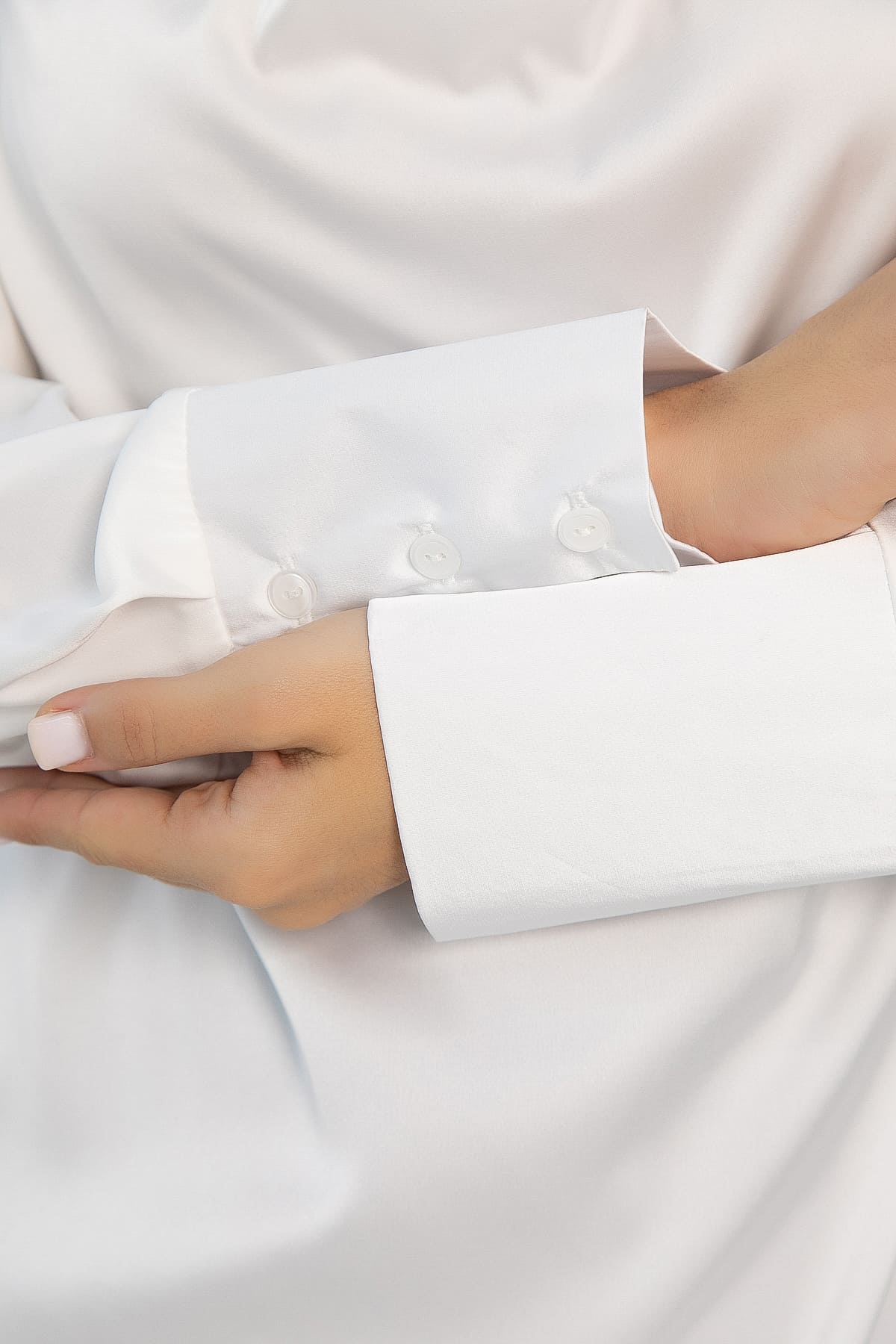 Блуза Шелковая сказка (белая) Б14380-33М