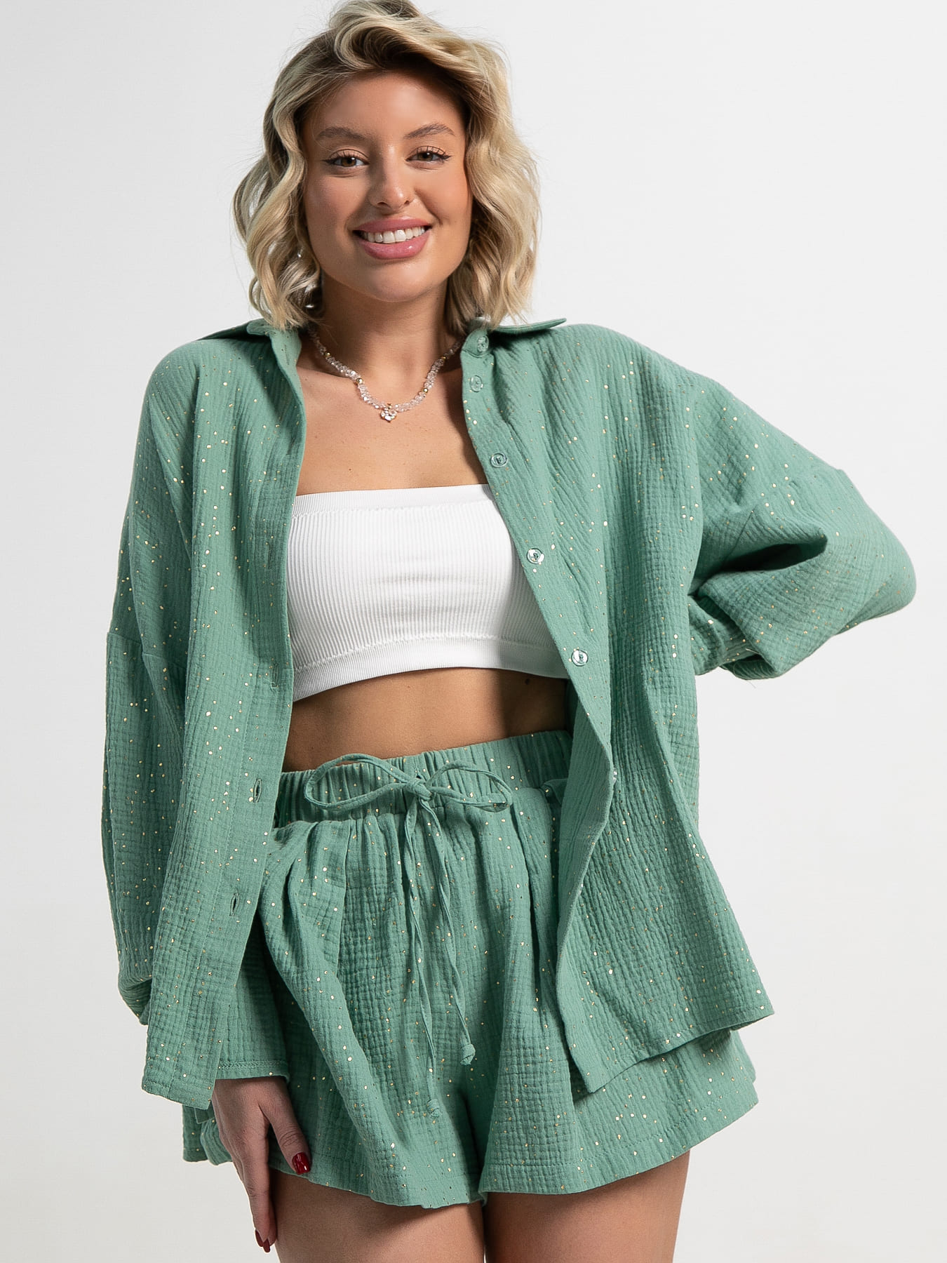 Костюм хлопковый Илария (оливковый) К15343-1М