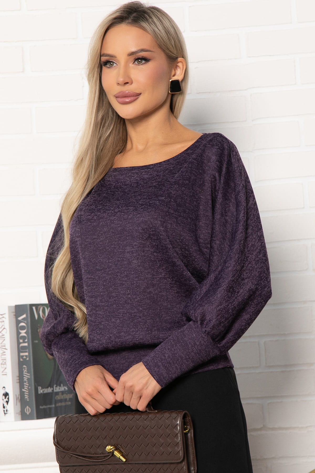 Блуза Гостья из будущего НЬЮ (сливовая) Б14922-19М