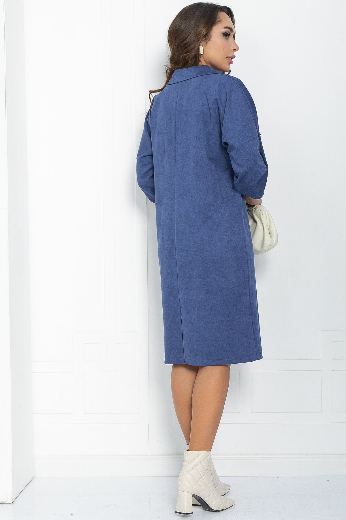 Платье Нежность осени (синее) П11922