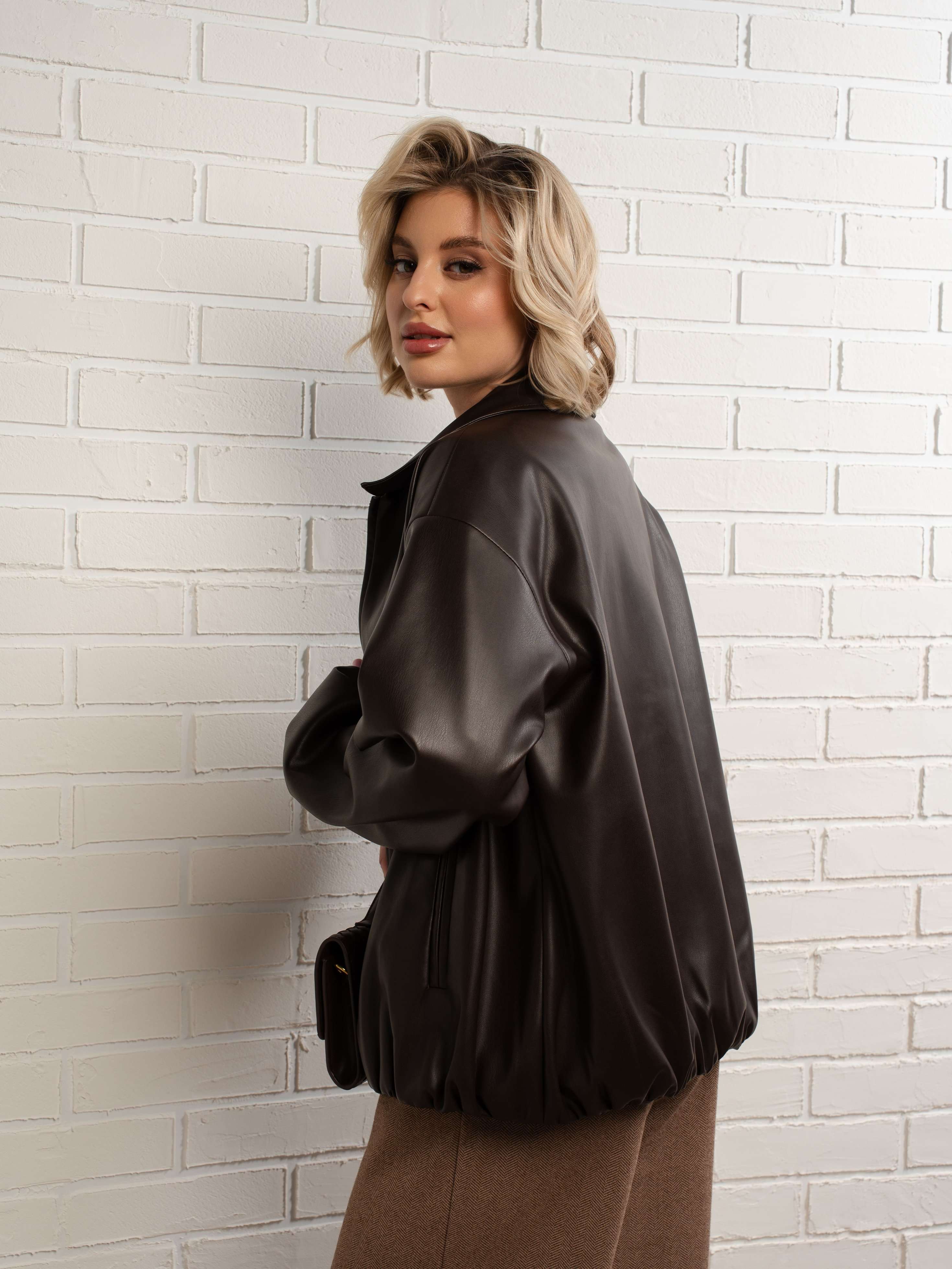 Куртка Поверь в мечту (коричневая) Б15155-7М