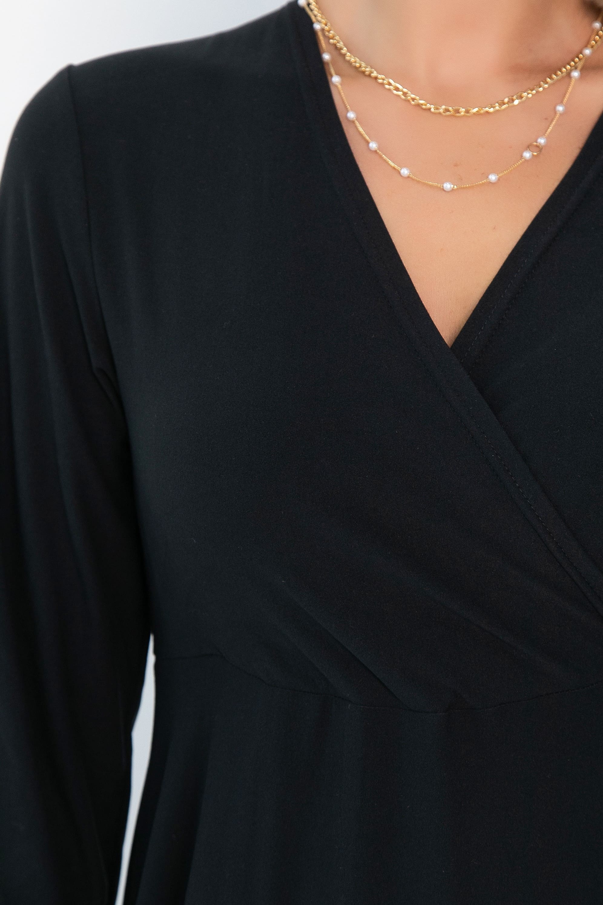 Платье трикотажное Эхо лета (черное) П14366-1М