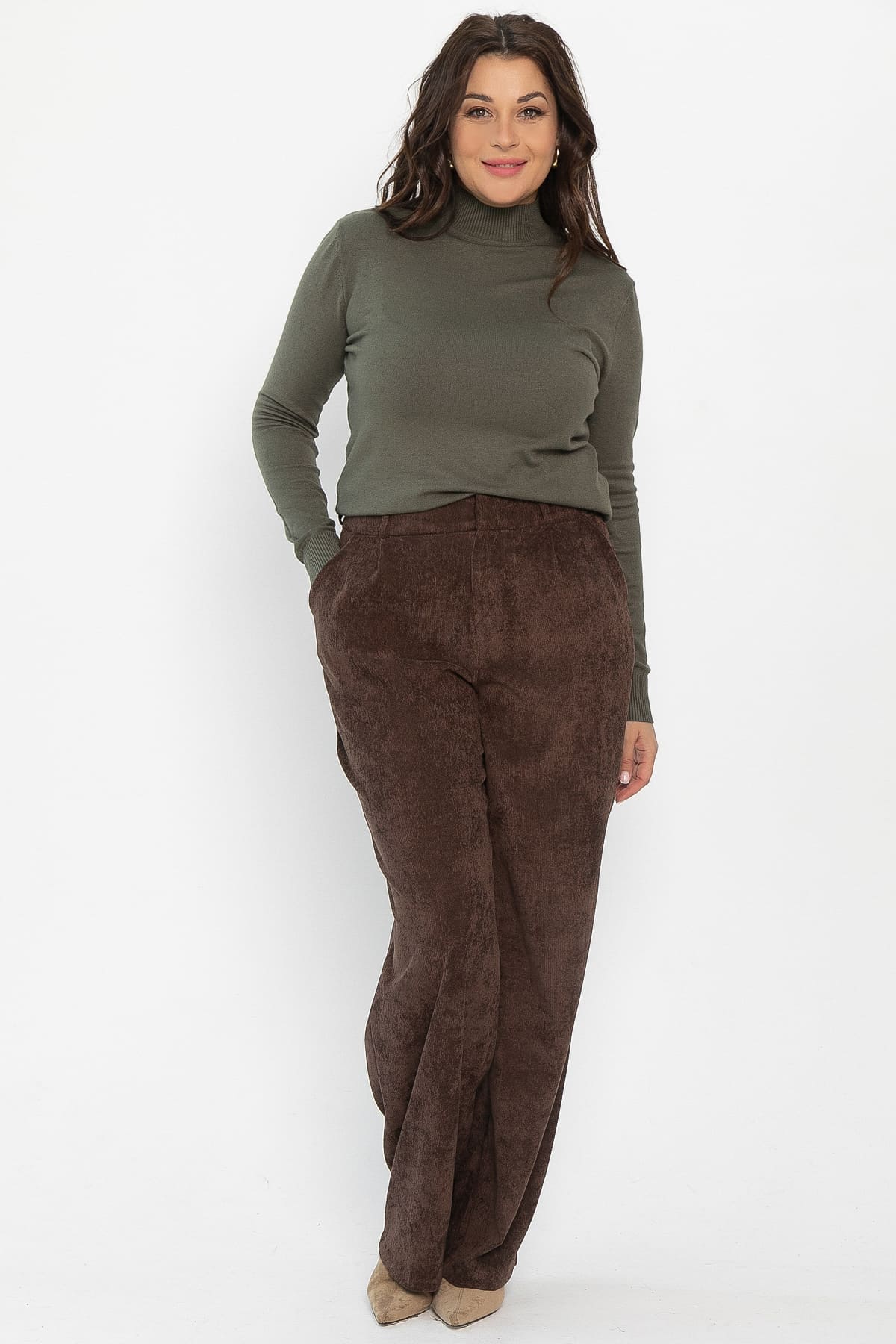 Брюки вельветовые Брауни (коричневые) Б14442-25М