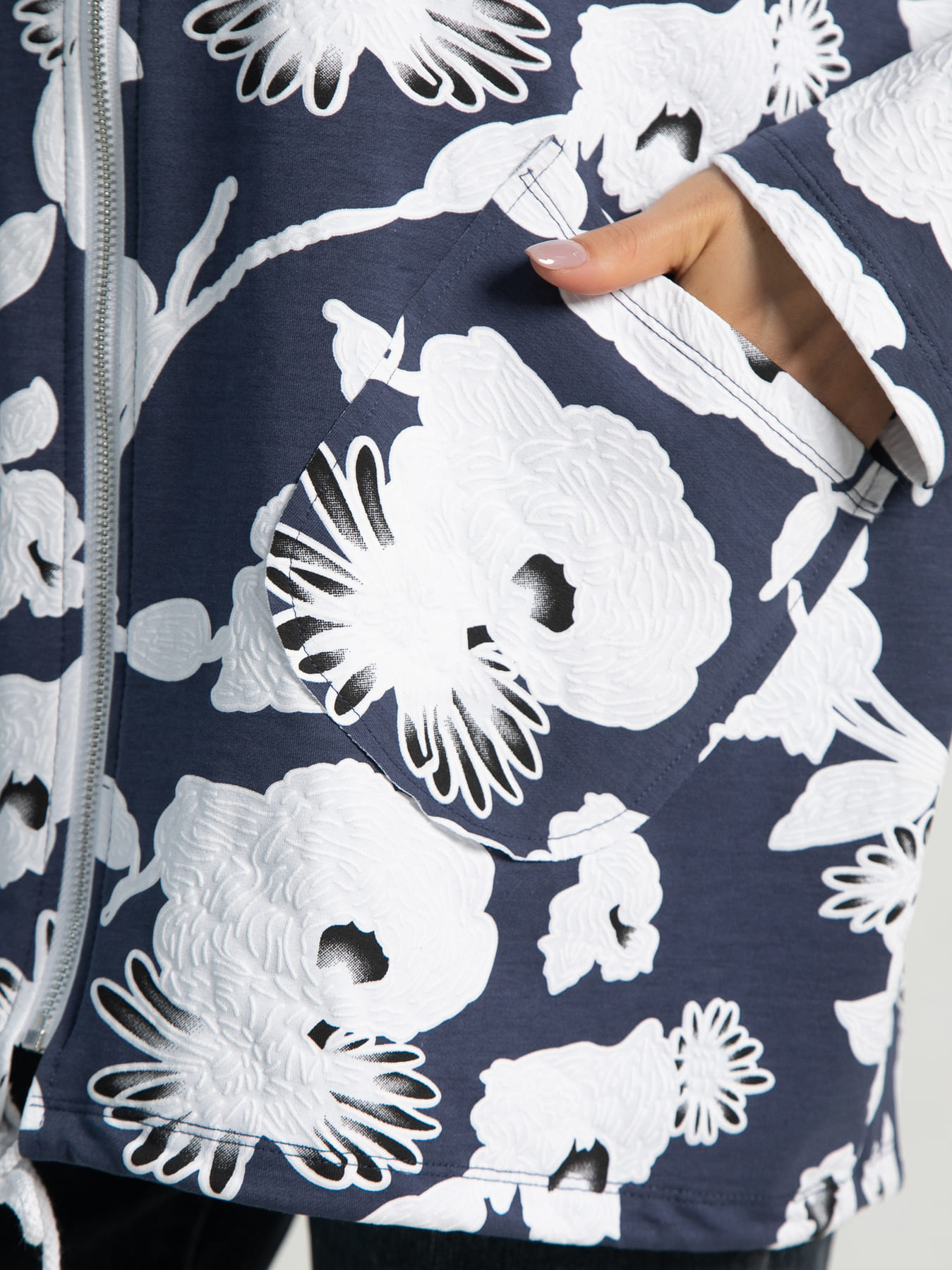 Жакет летний Фловерс (синий) Б15580-18М