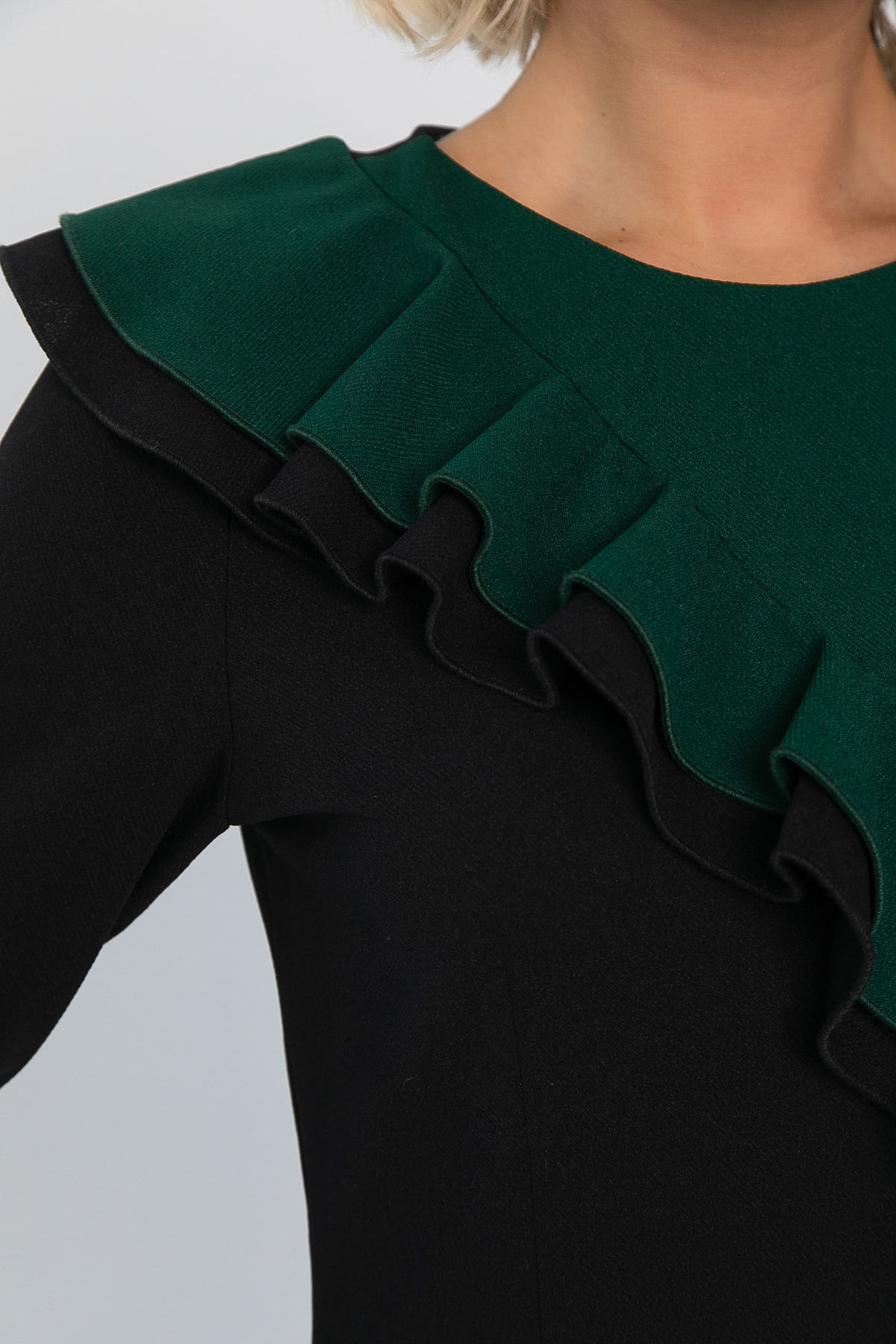 Платье Эванесса (черно-зеленое) П12749-35М