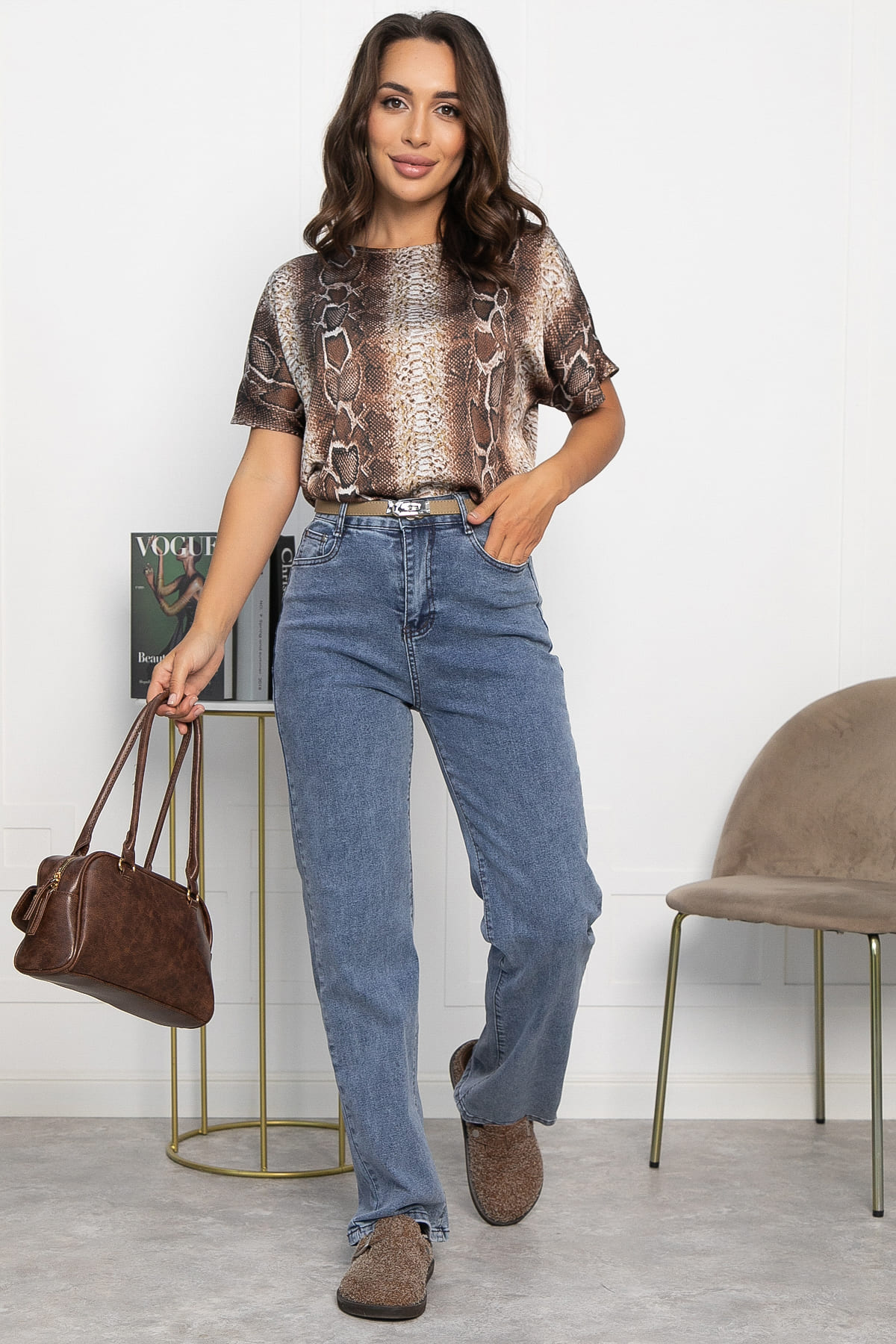 Блуза Морган (коричневая) Б14031-16М