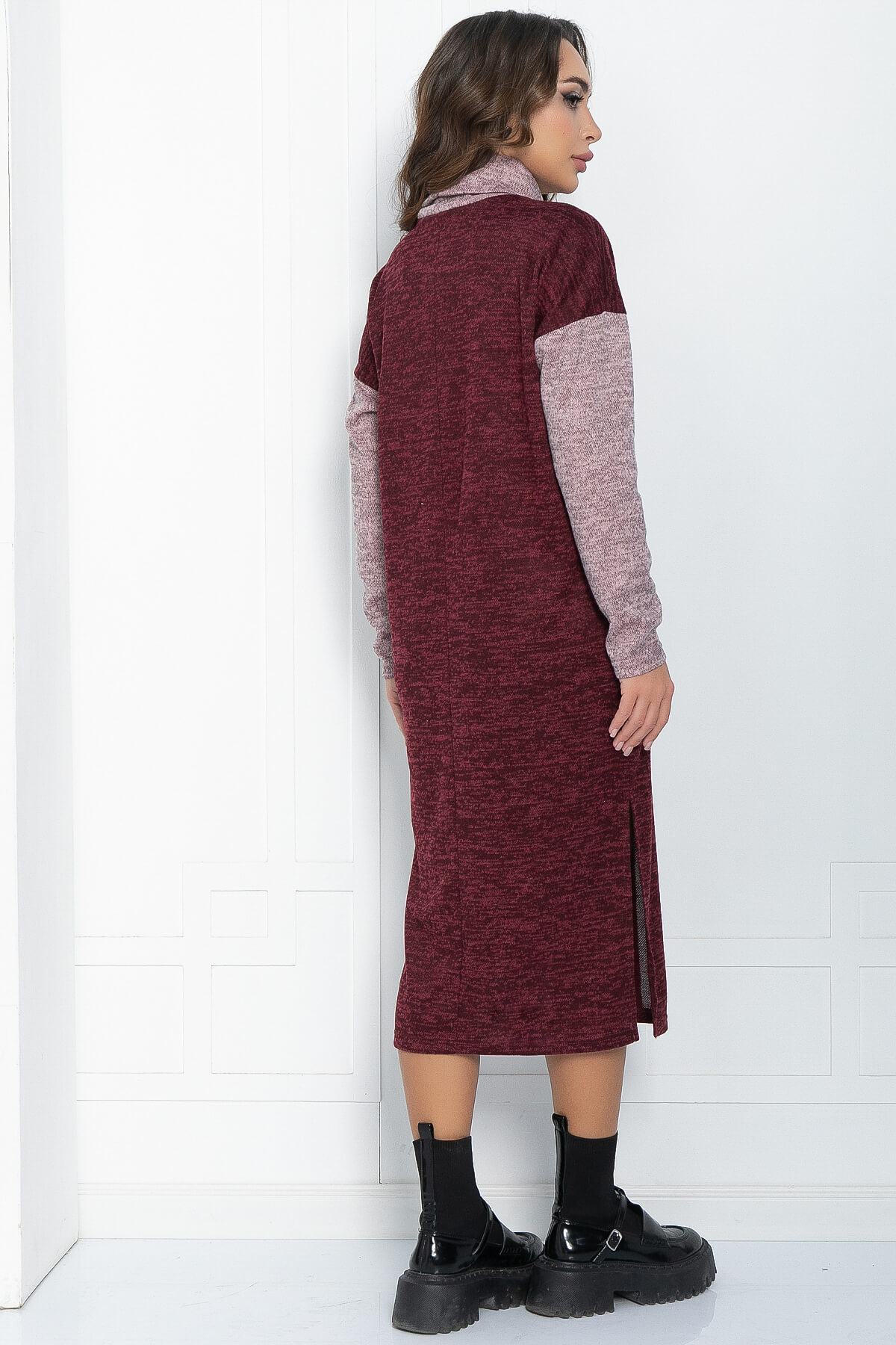 Платье Мишель (бордово-розовое) П11810