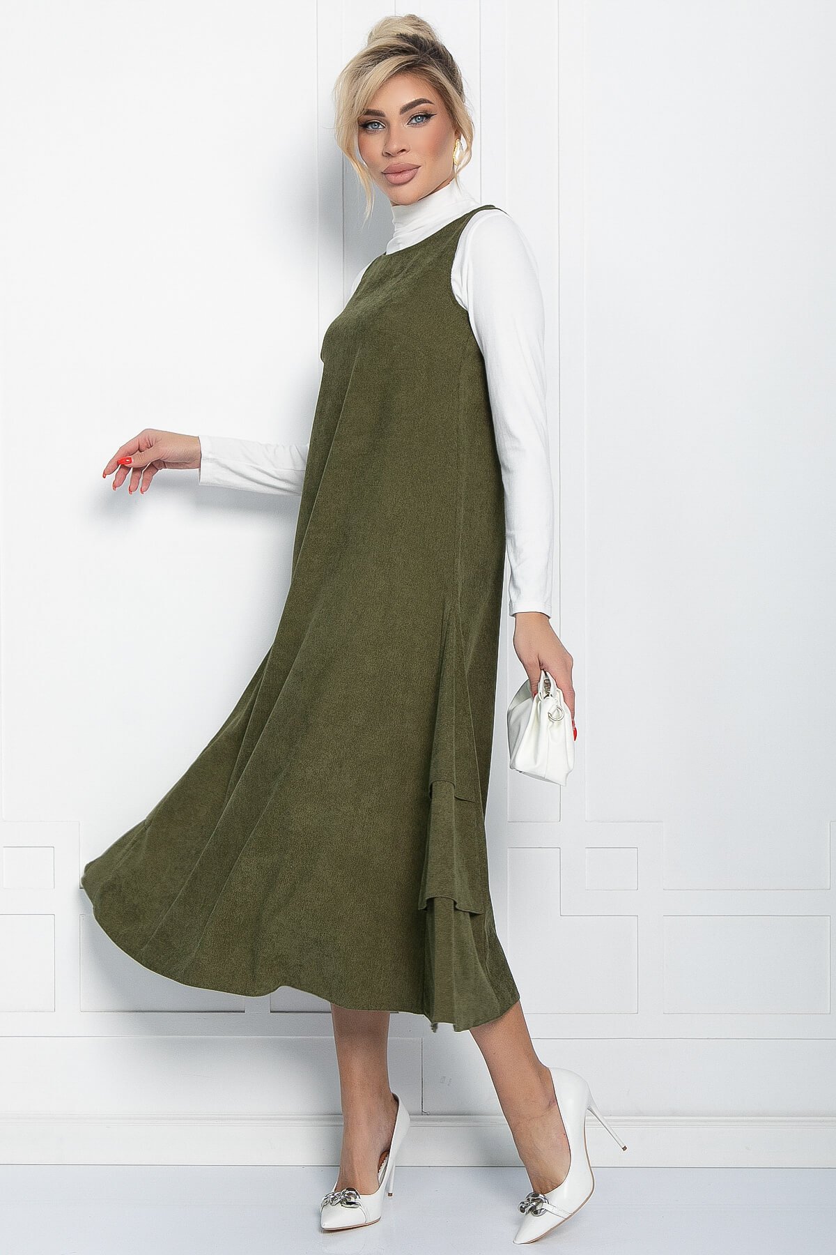 Платье Тернеция (хаки) П11103