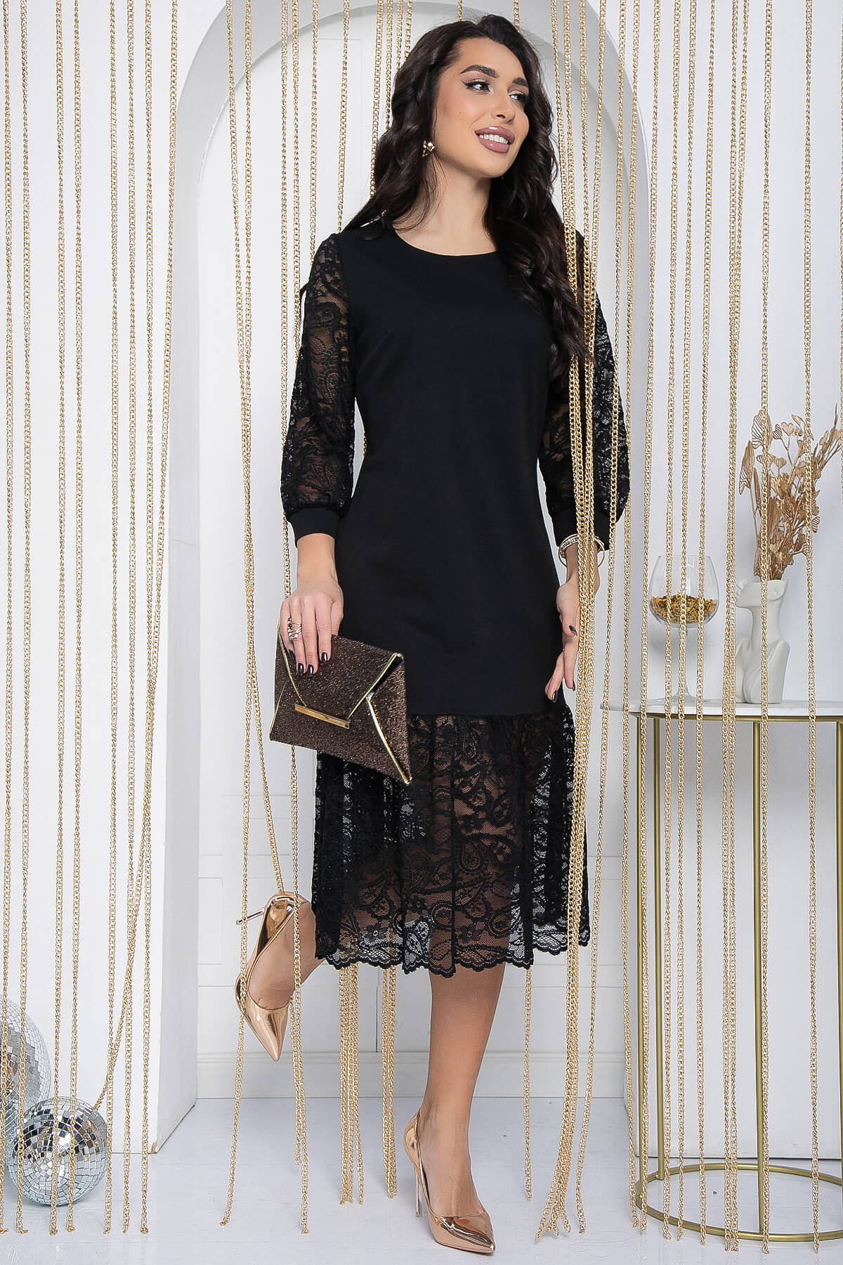 Платье Властилина (черное) П12089