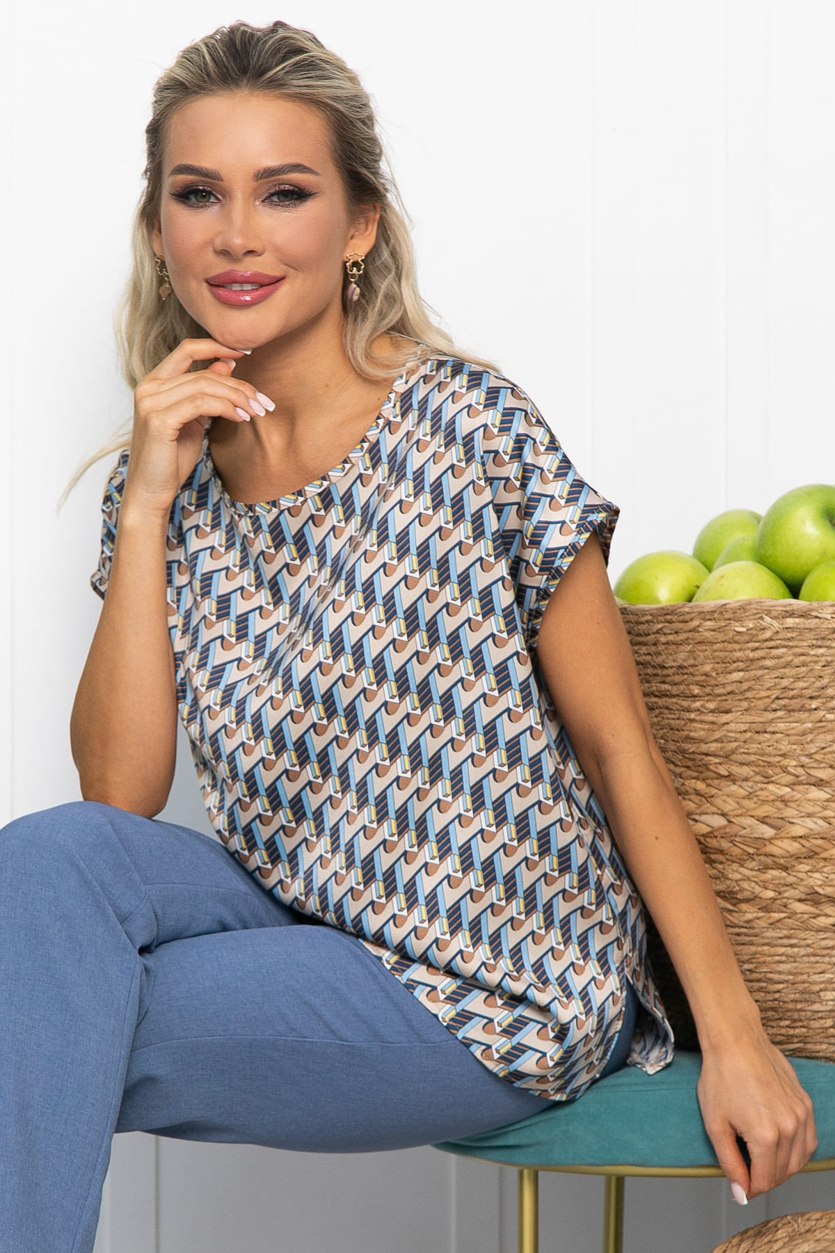 Блуза Покоряя сердца (мультиколор) Б13541-1М