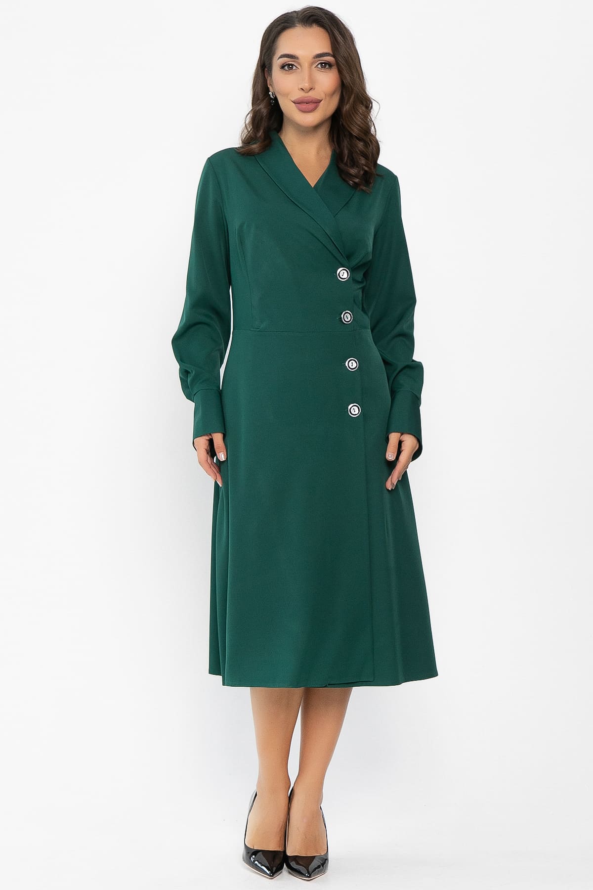 Платье Соломия (зеленое) П14215-5М