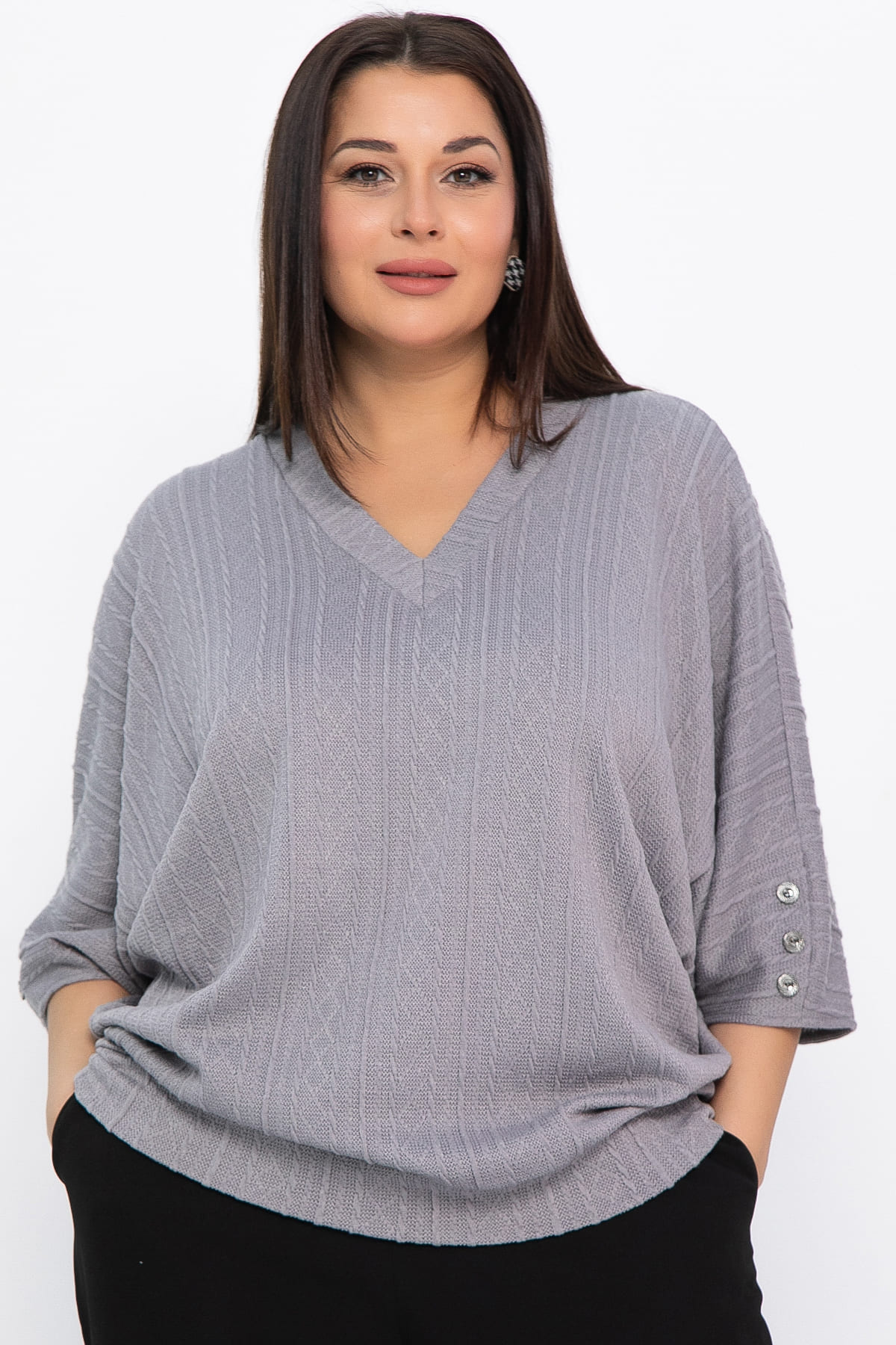 Блуза Вэнсдей (серая) Б14820-4М